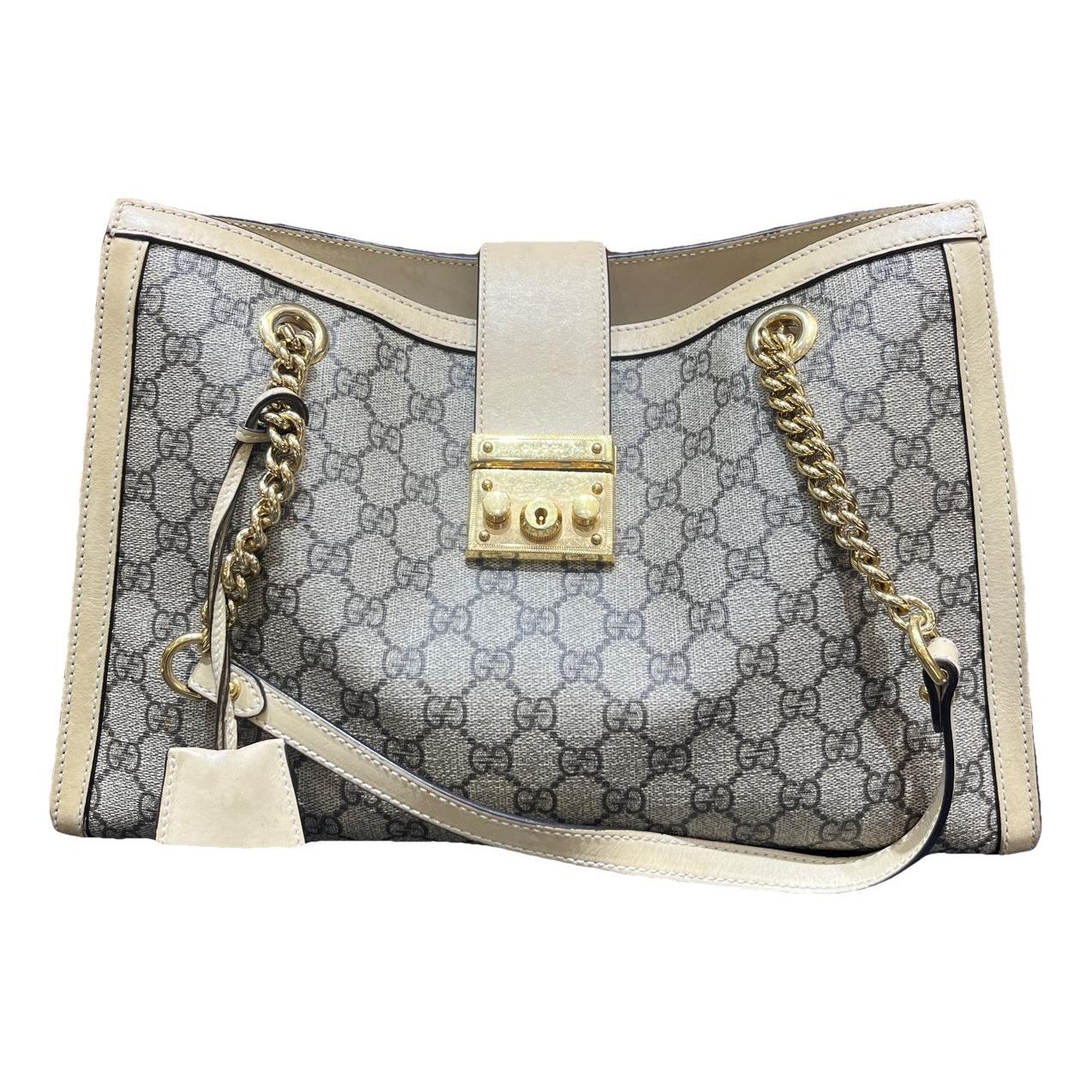 Padlock leather handbag