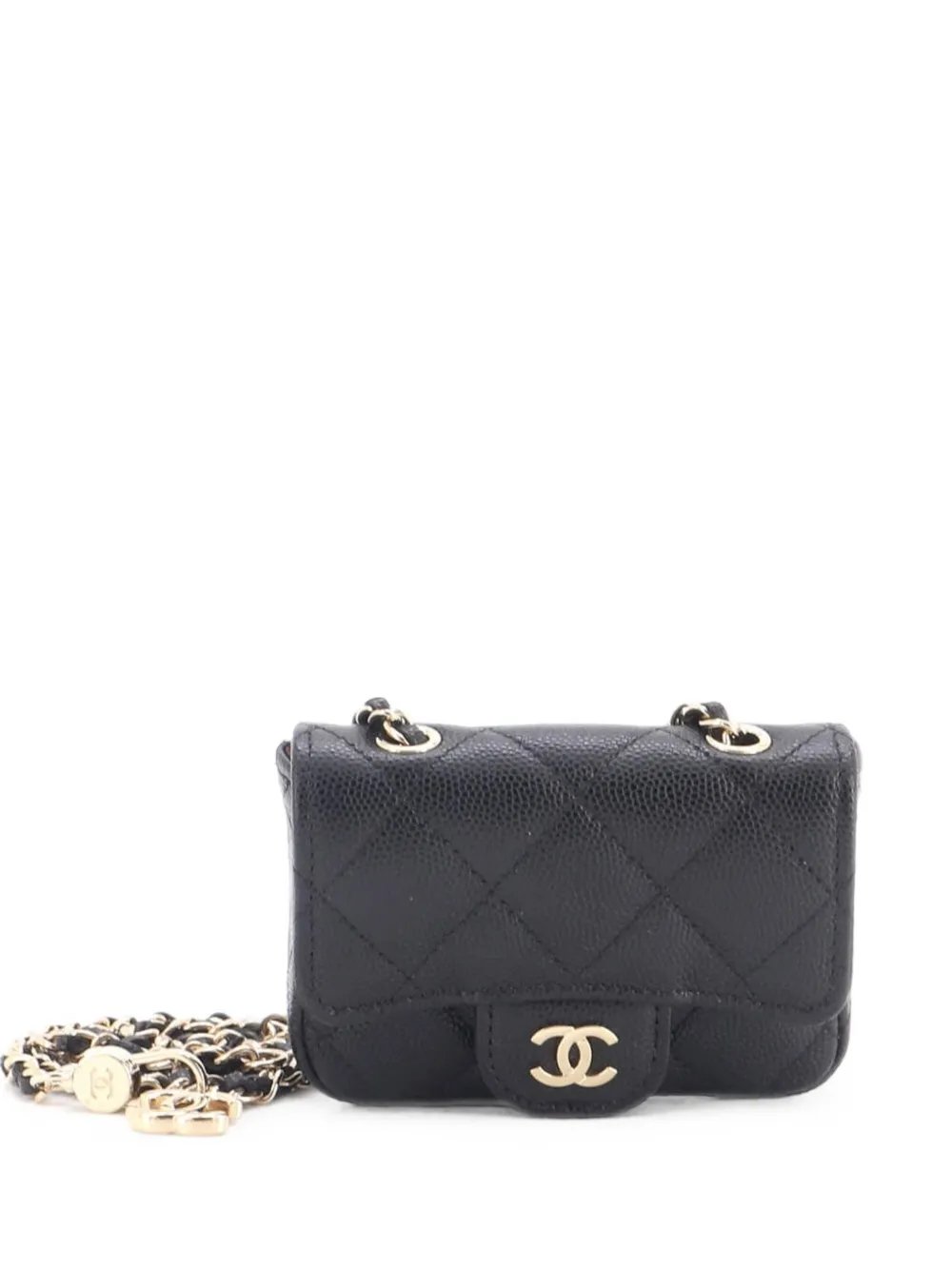 Classic Flap Chain Quilted Caviar Mini belt bag
