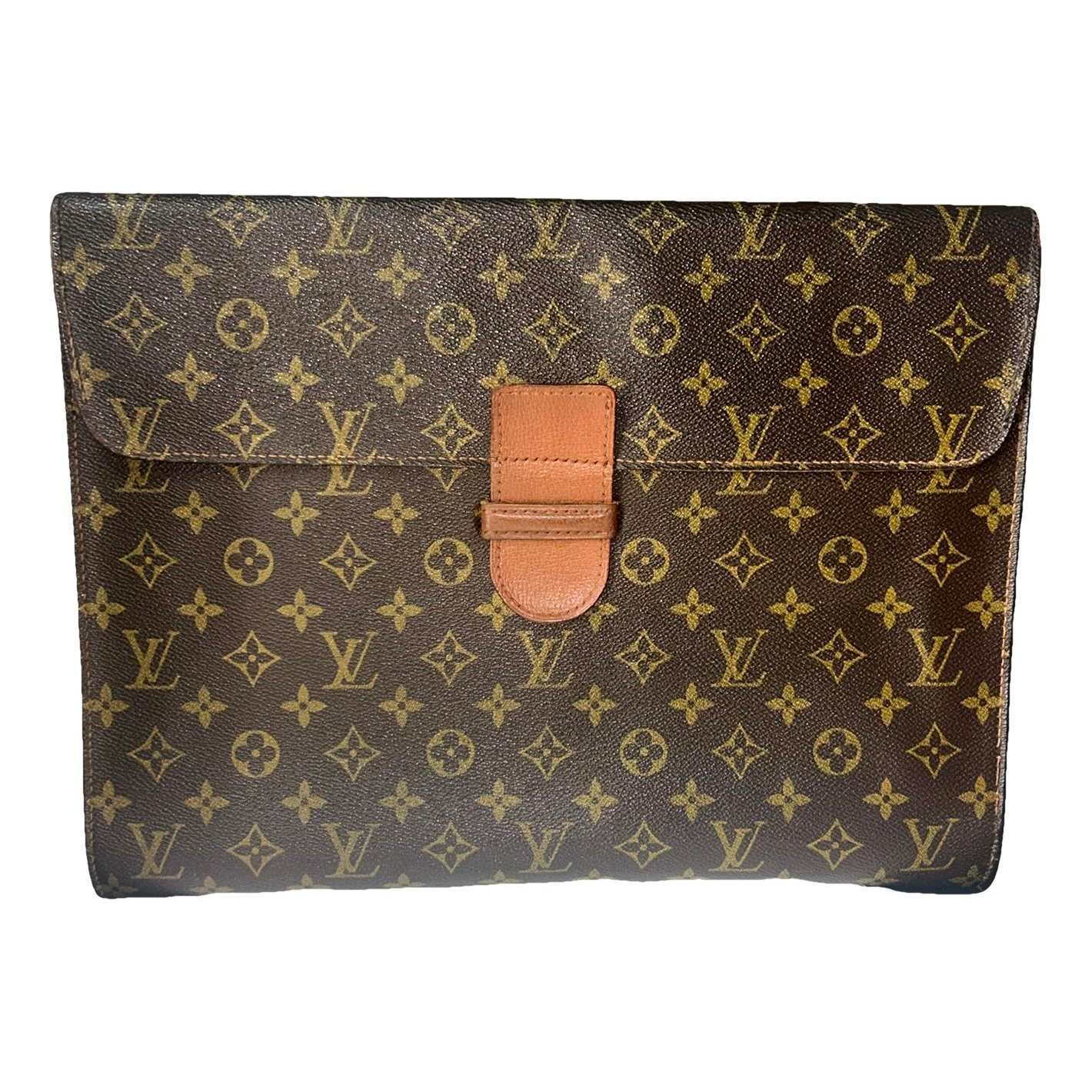 Leather clutch bag