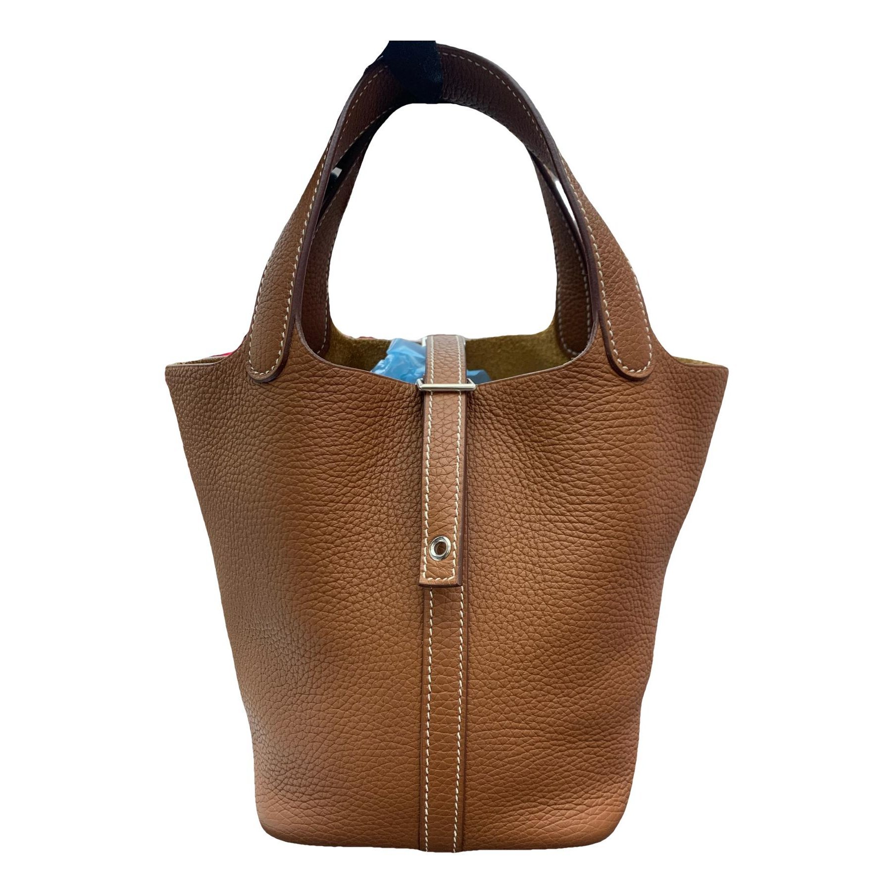 Picotin leather tote