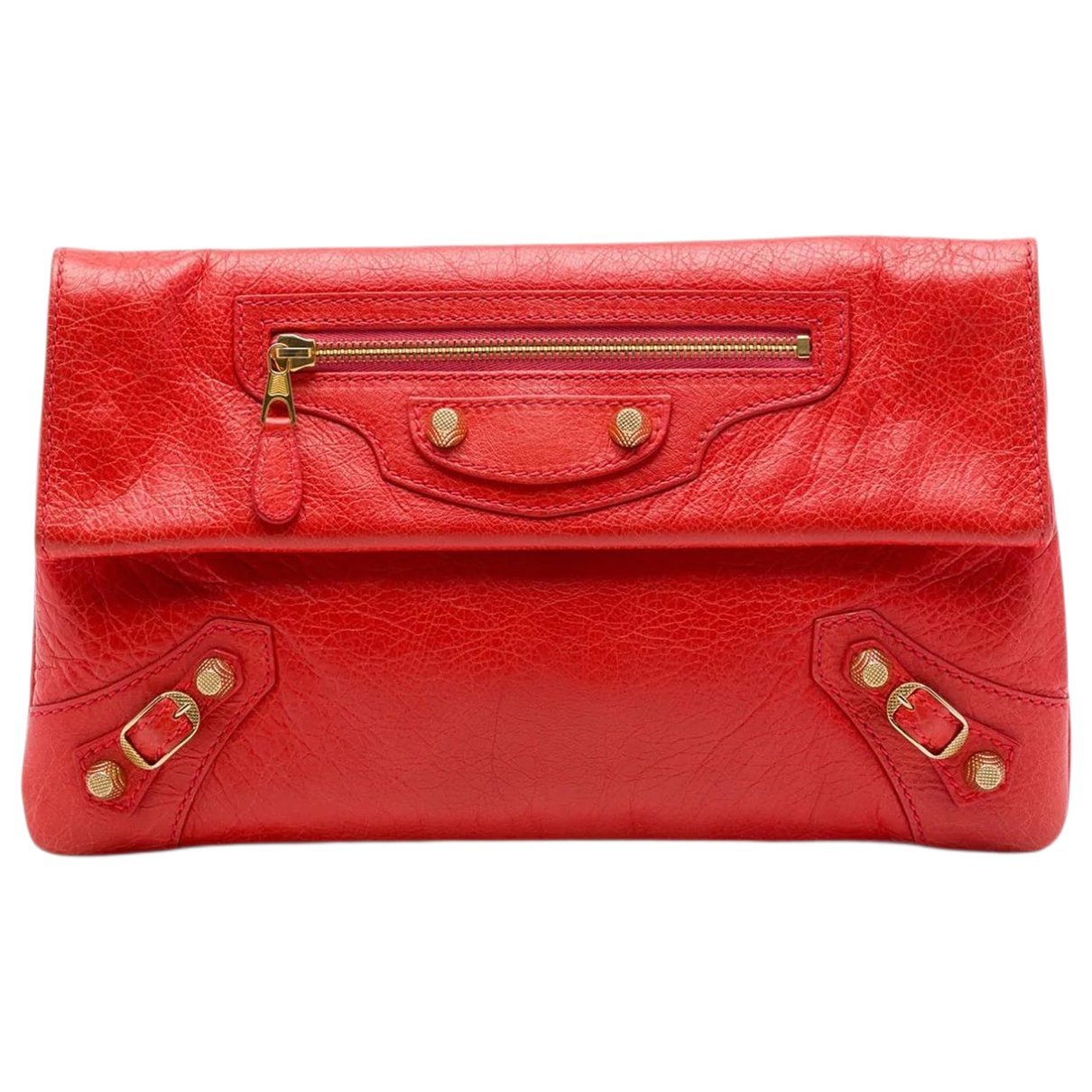 Envelop leather clutch bag