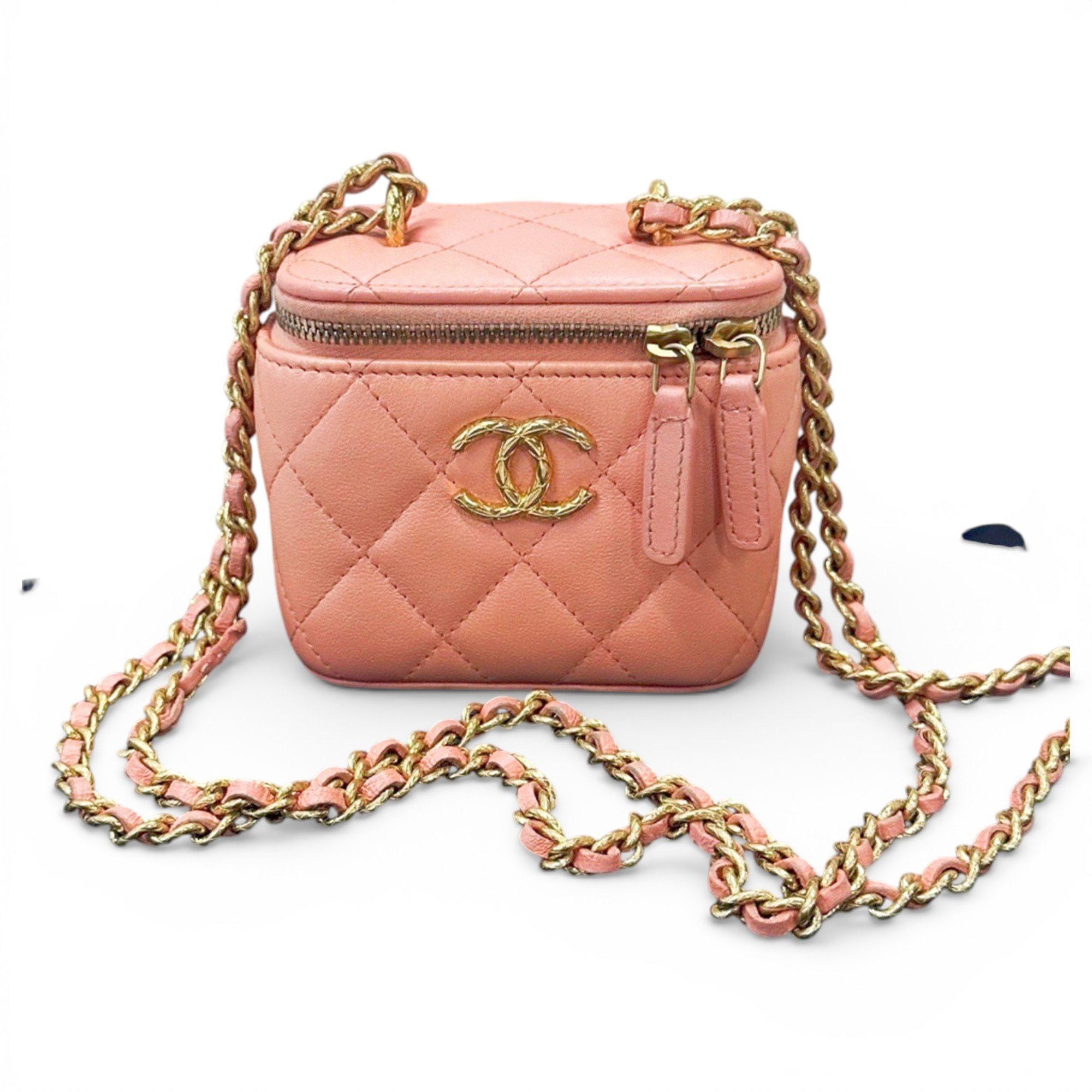 Vanity leather handbag