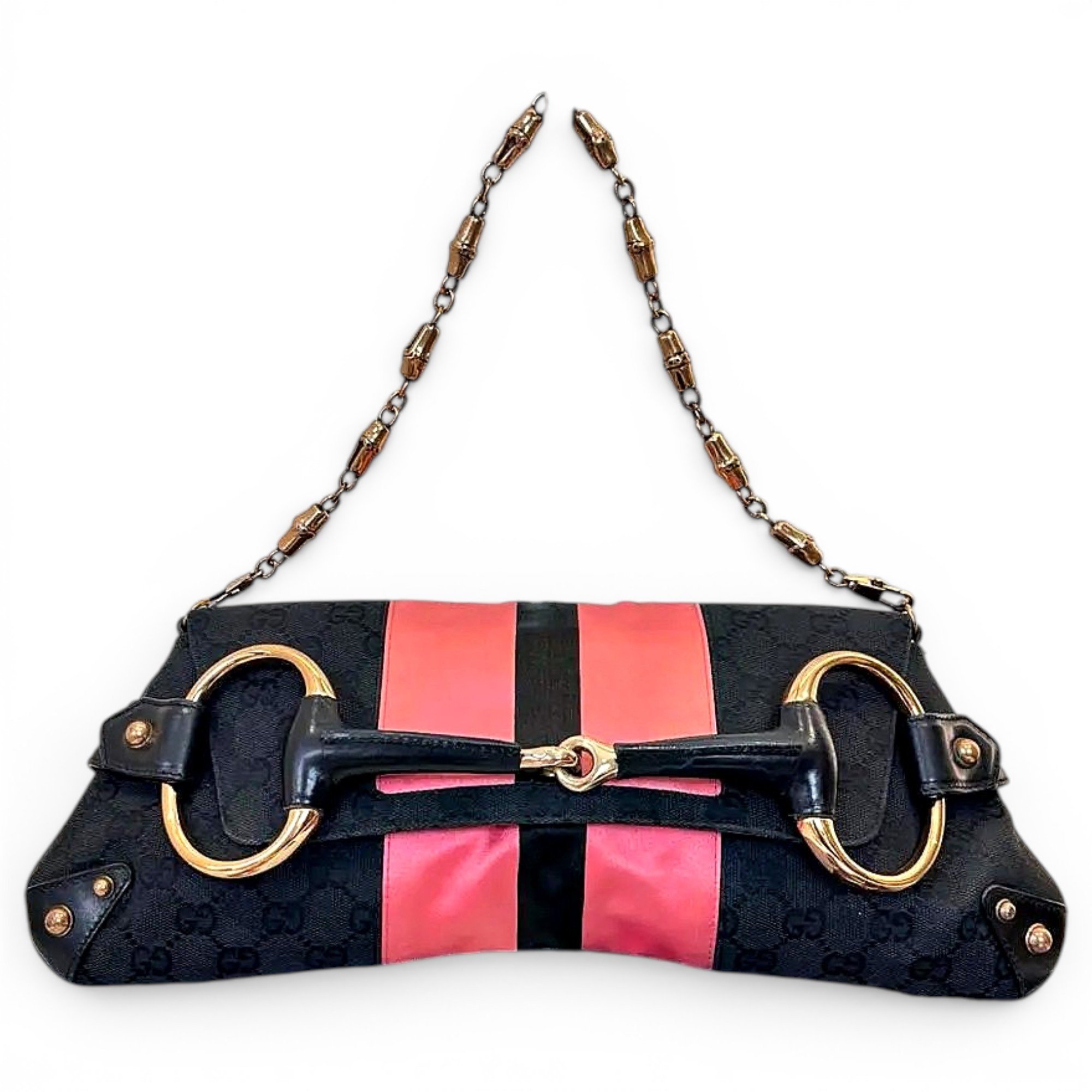 Horsebit Chain cloth handbag