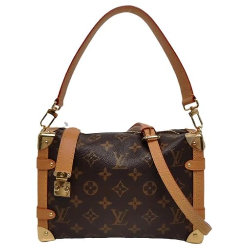 Side Trunk leather crossbody bag