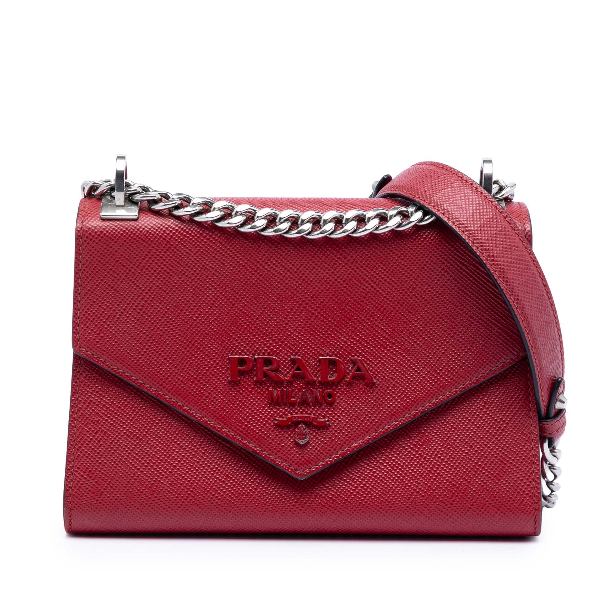 Monochrome leather crossbody bag