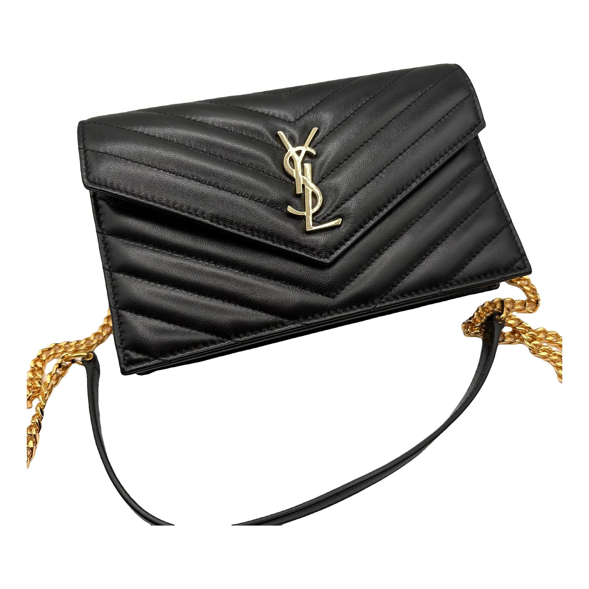 Leather clutch bag