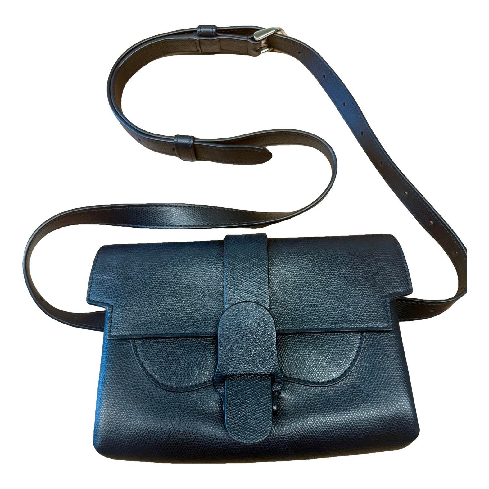 Leather clutch bag