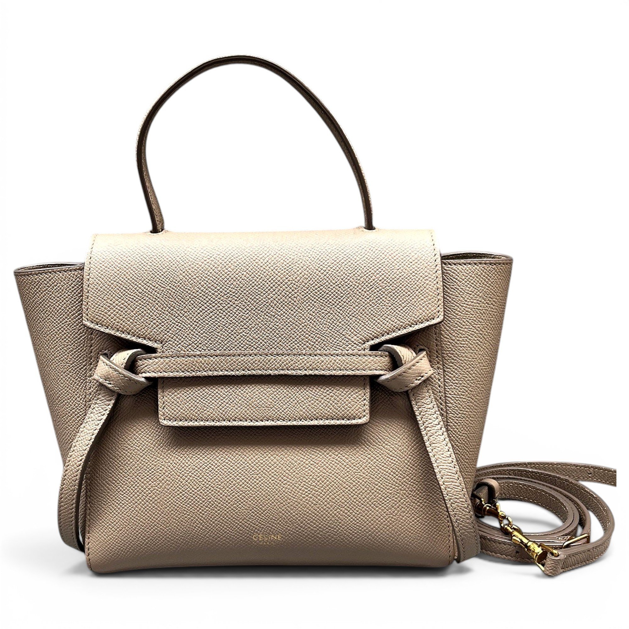 Belt leather handbag