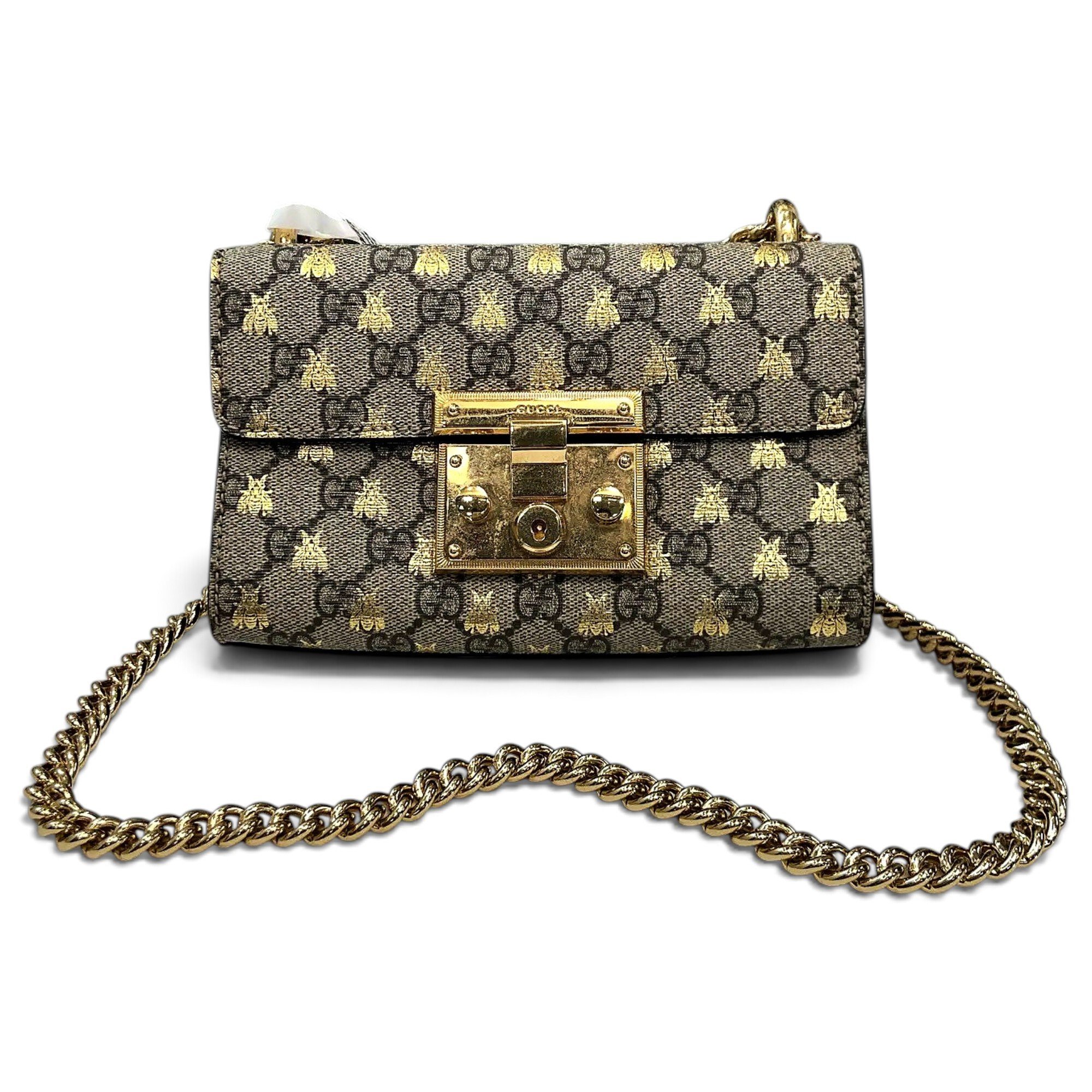 Padlock vinyl handbag