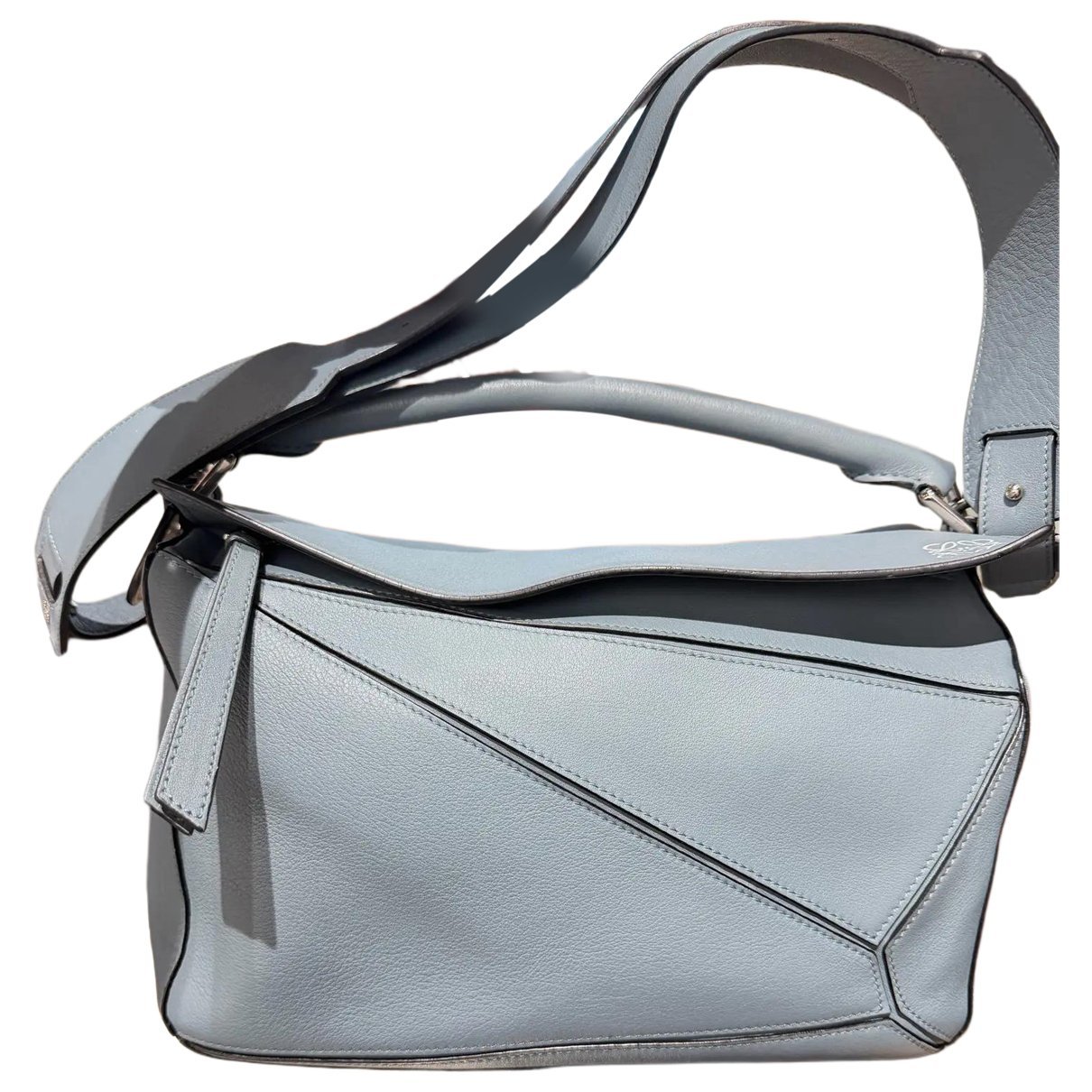 Puzzle leather handbag