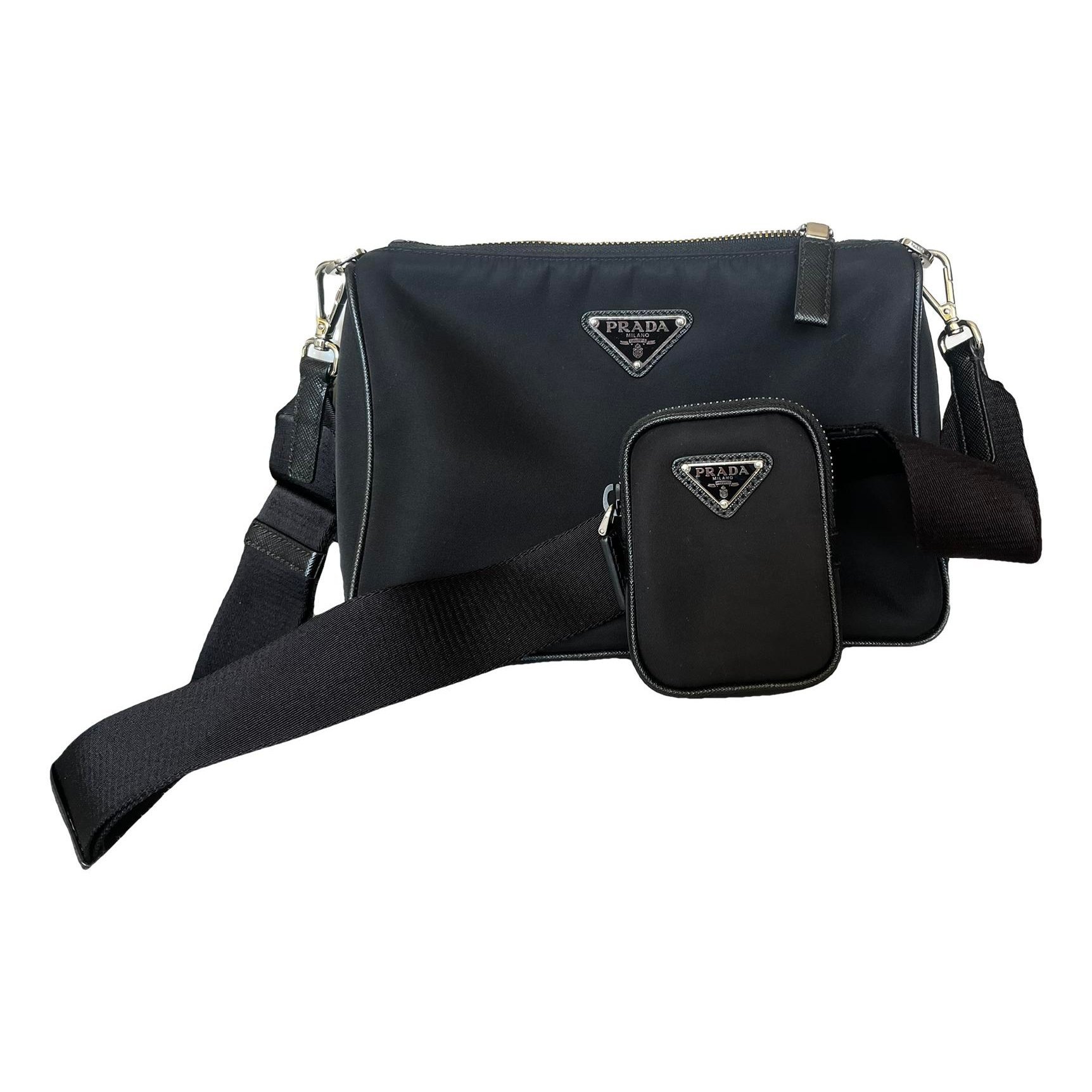 Re-edition cloth crossbody bag