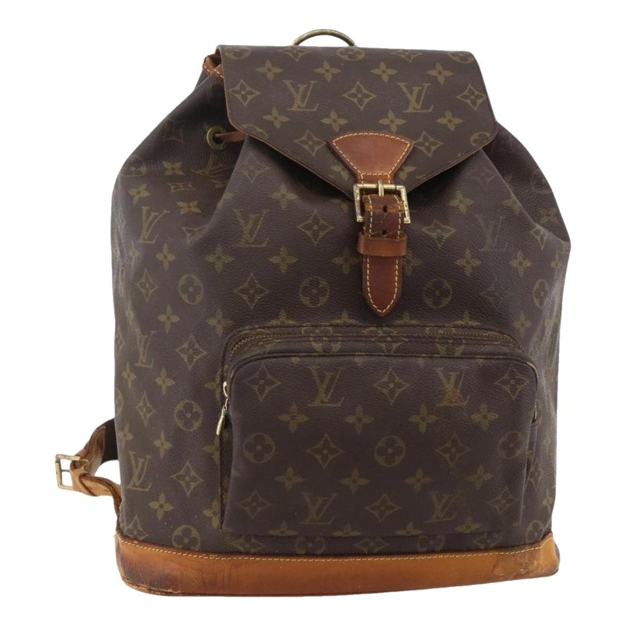 Montsouris Vintage leather backpack