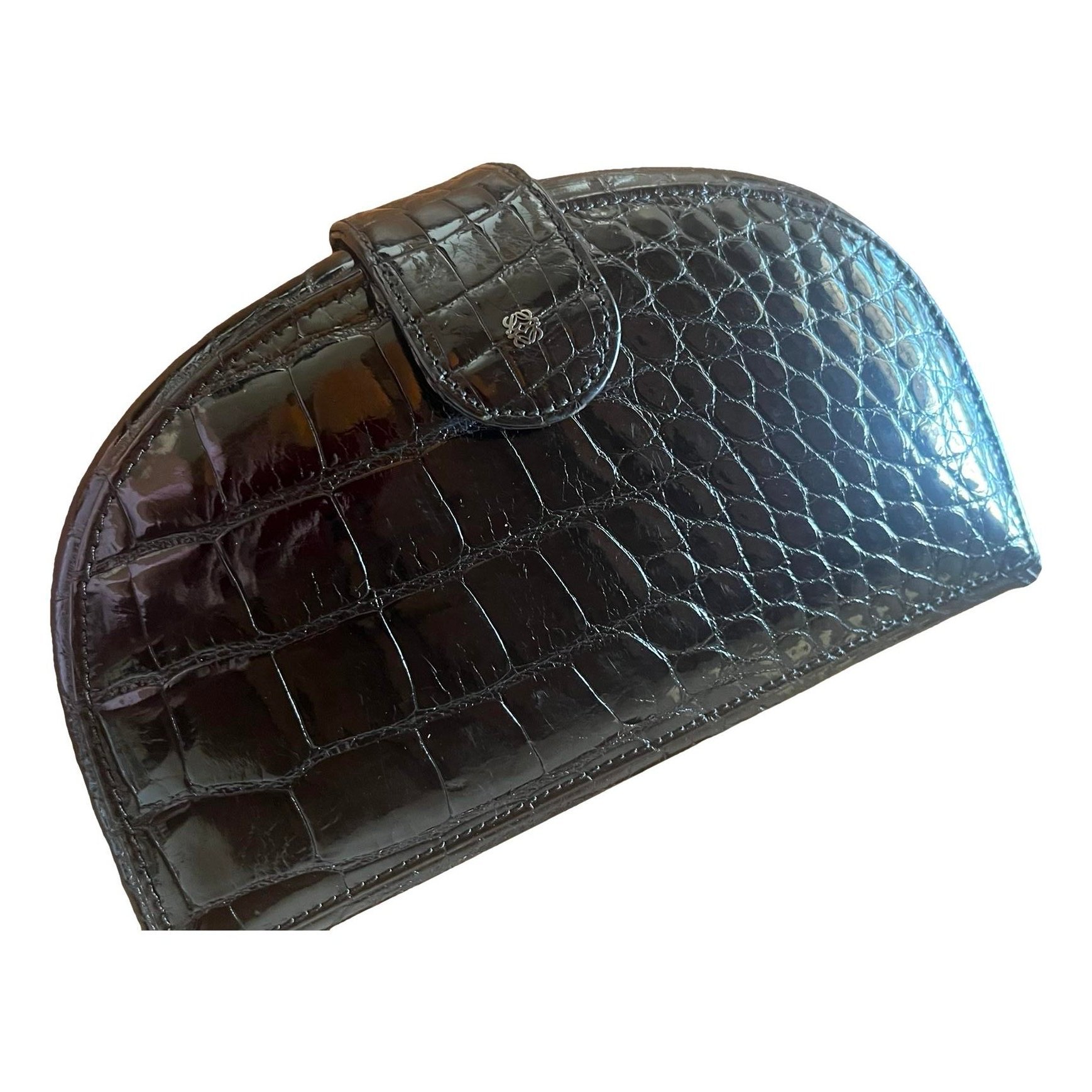 Leather clutch bag