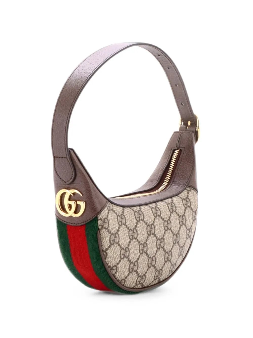 Ophidia Half Moon Bag GG Coated Canvas Mini hobo bag