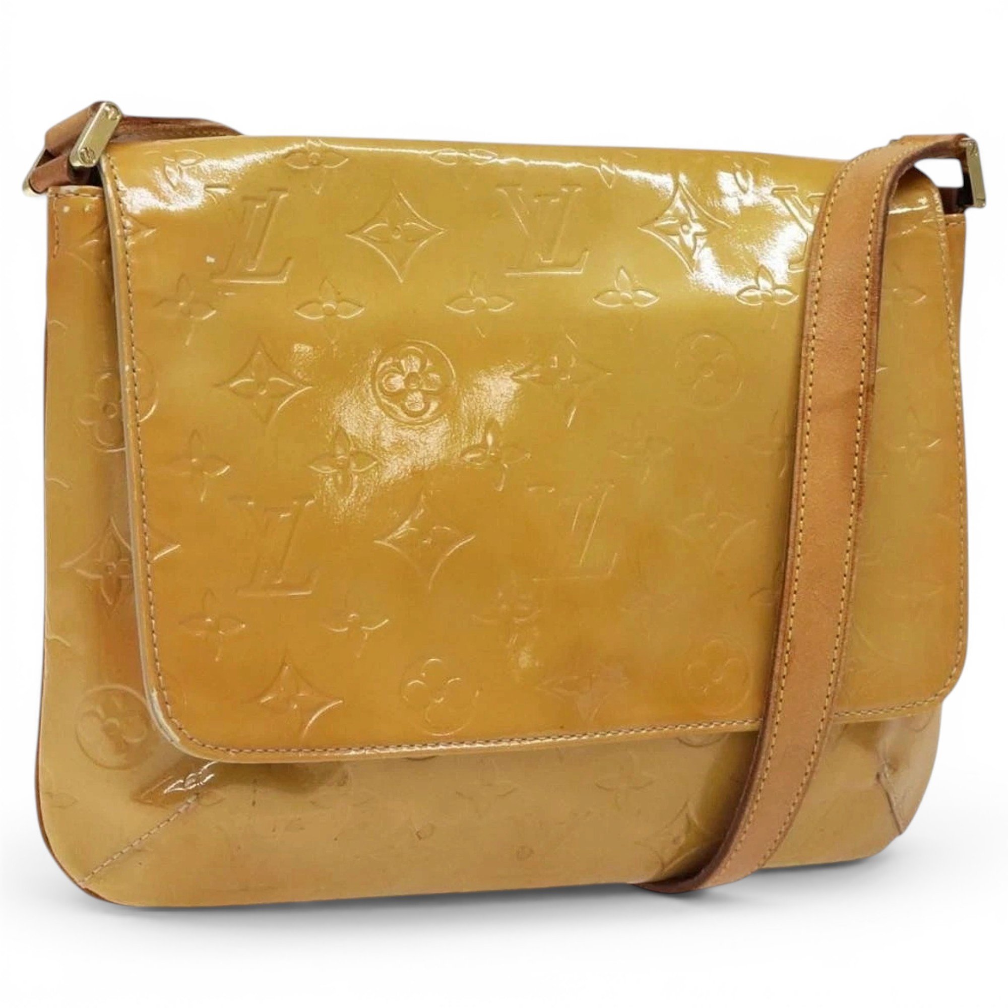 Patent leather handbag