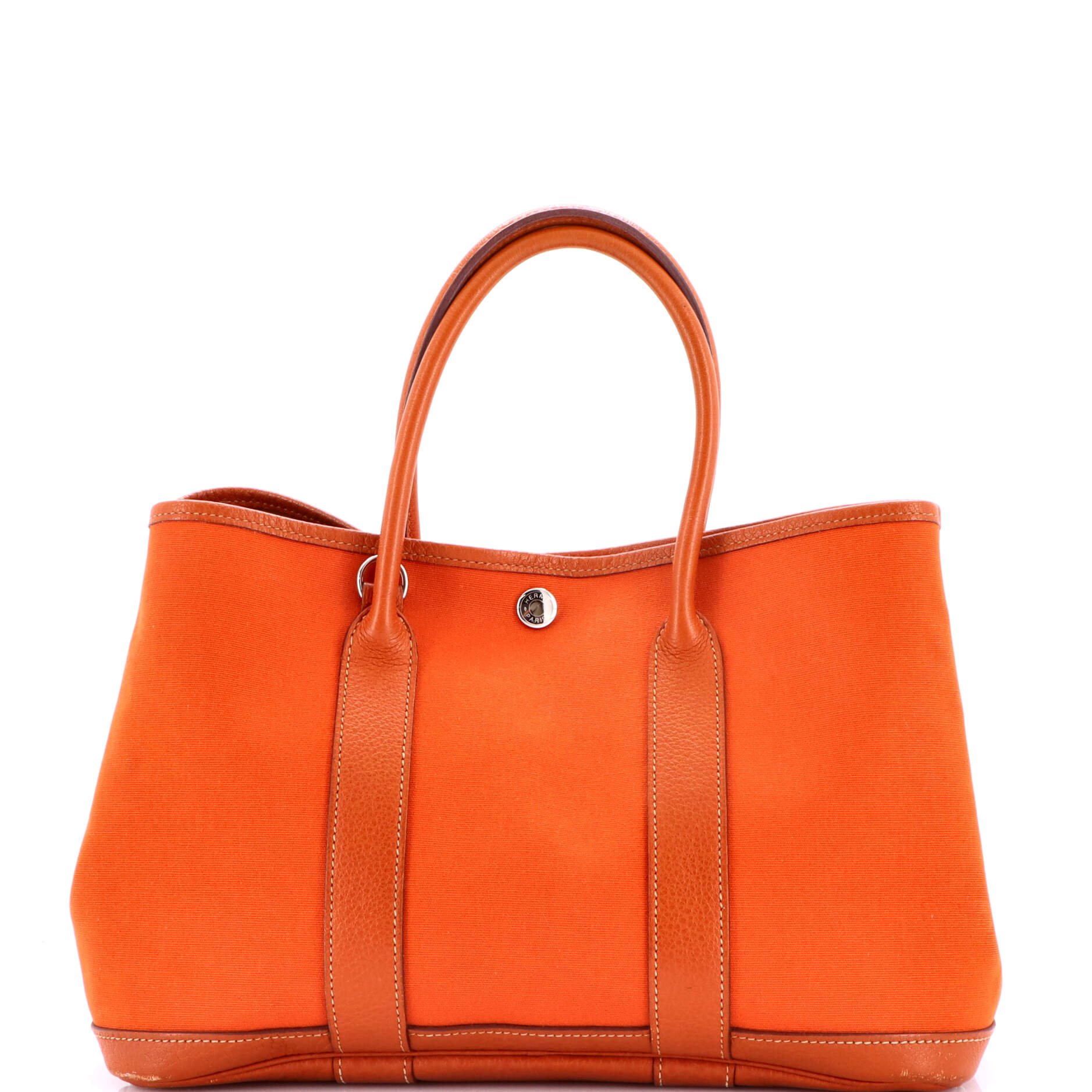 Hermes Garden Party Tote Toile and Leather 30