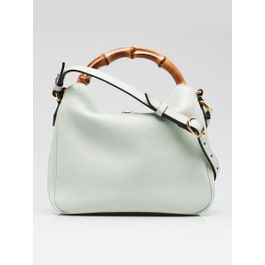 Gucci Pale Green Dollar Calfskin Leather Small Diana Shoulder Bag