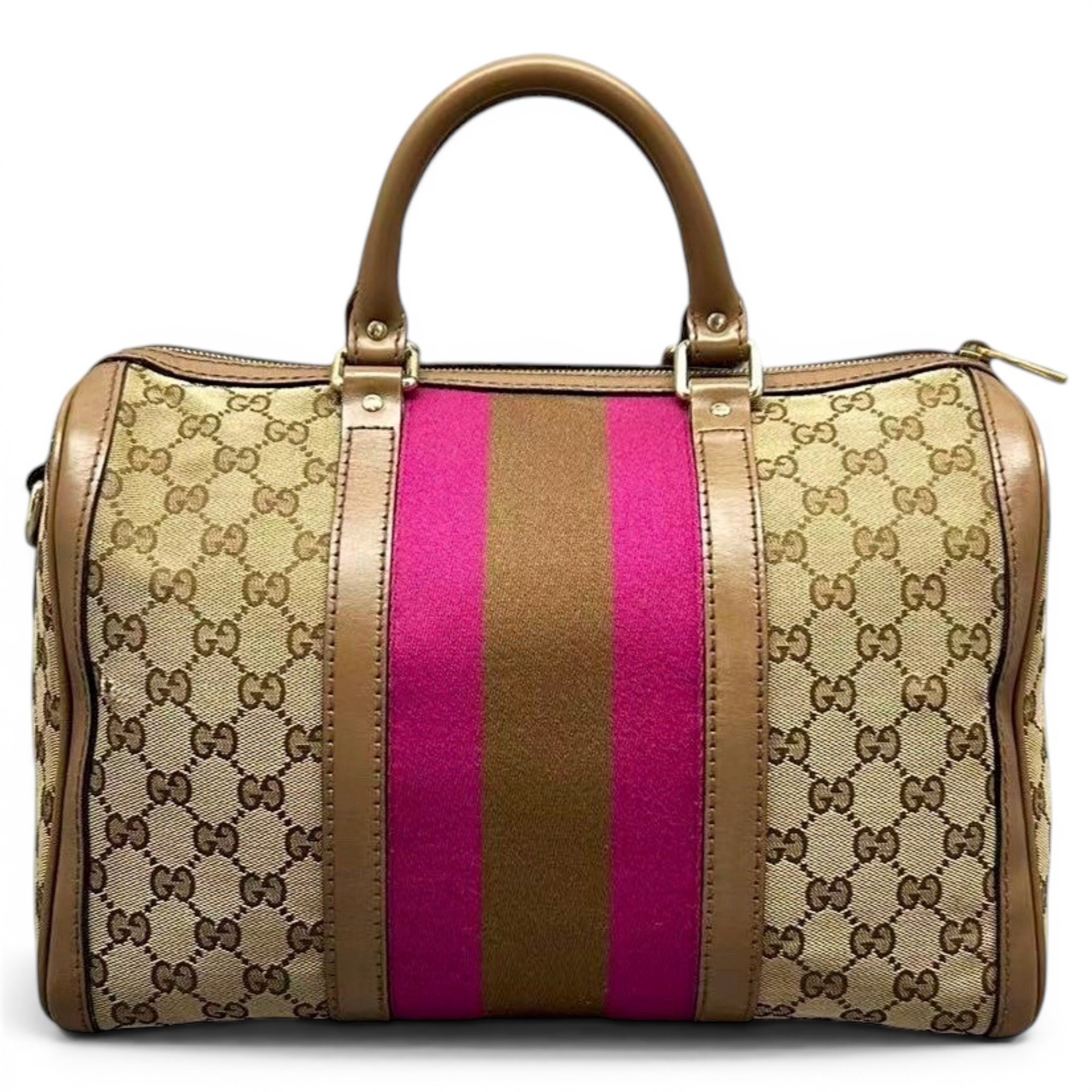 Boston leather bowling bag