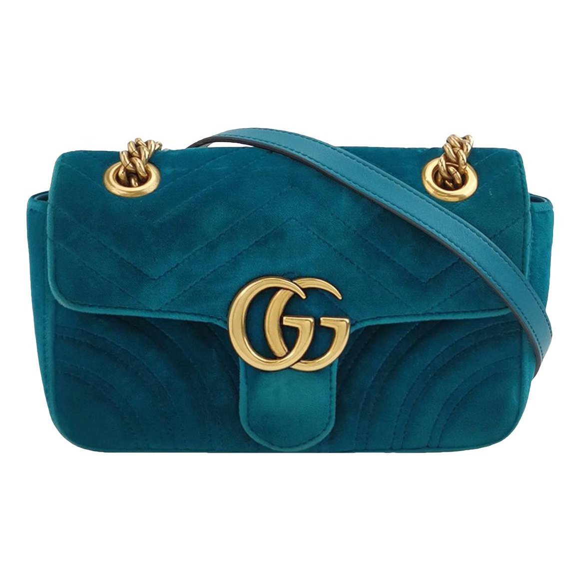 GG Marmont Flap velvet handbag