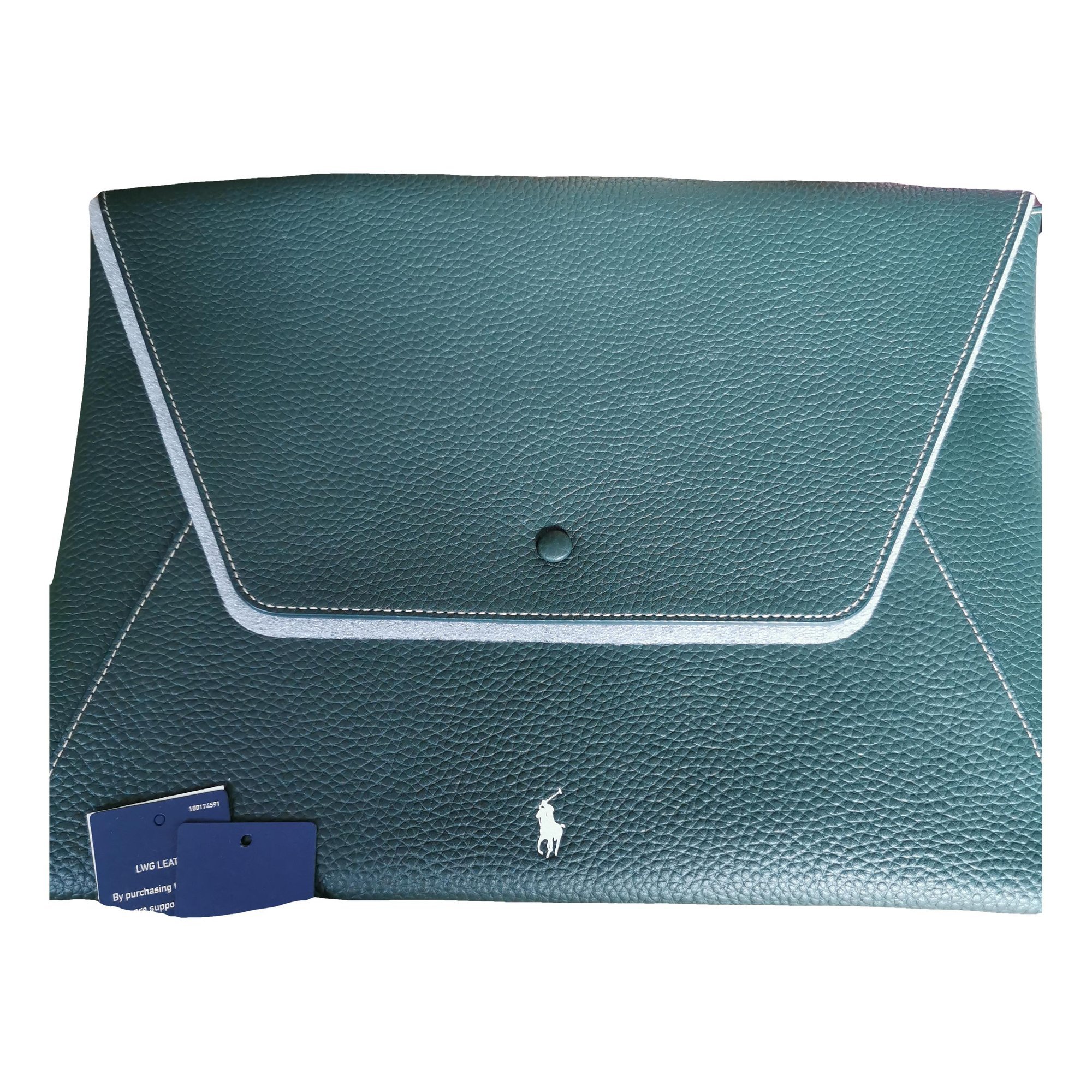 Leather clutch bag