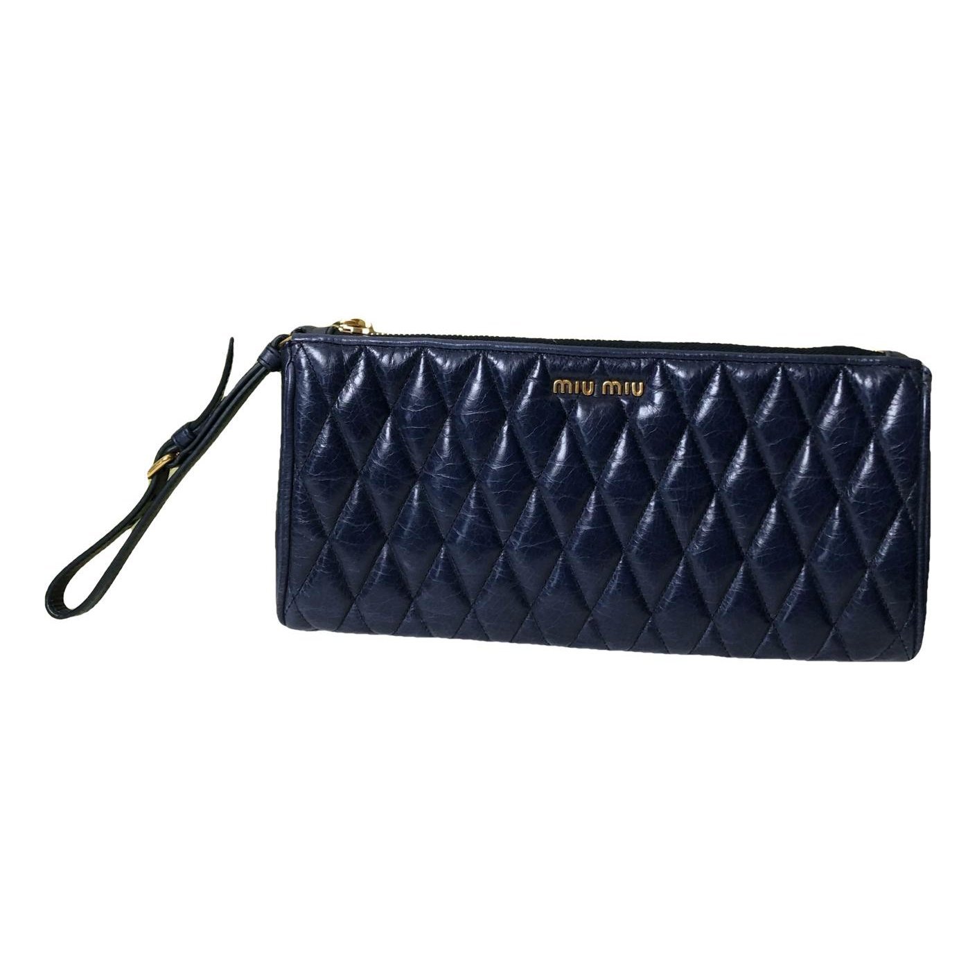 Leather clutch bag