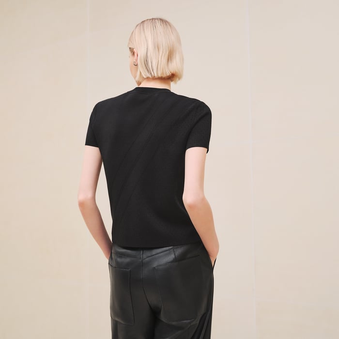Noir "Bandanas" Short-sleeve Sweater