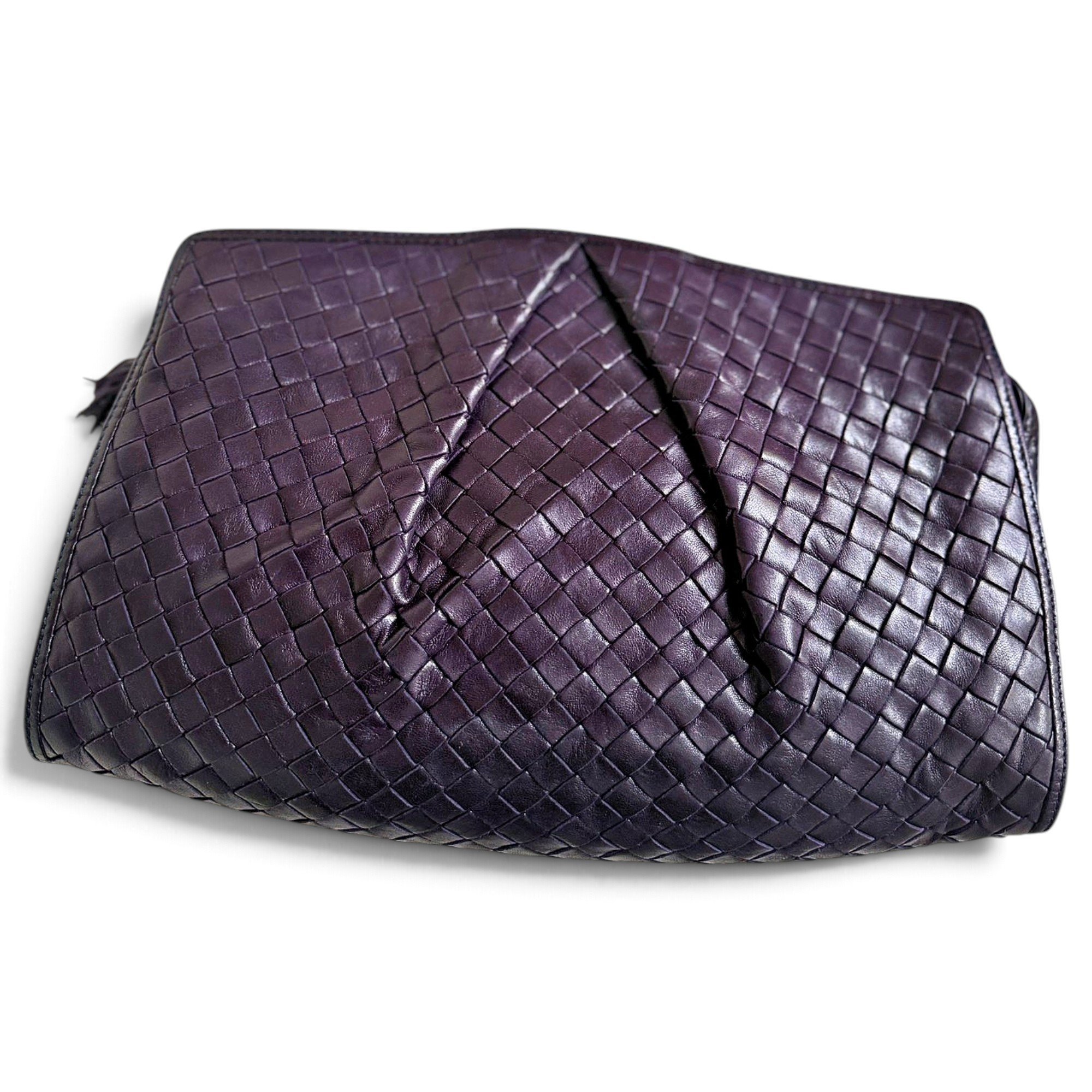 Leather clutch bag