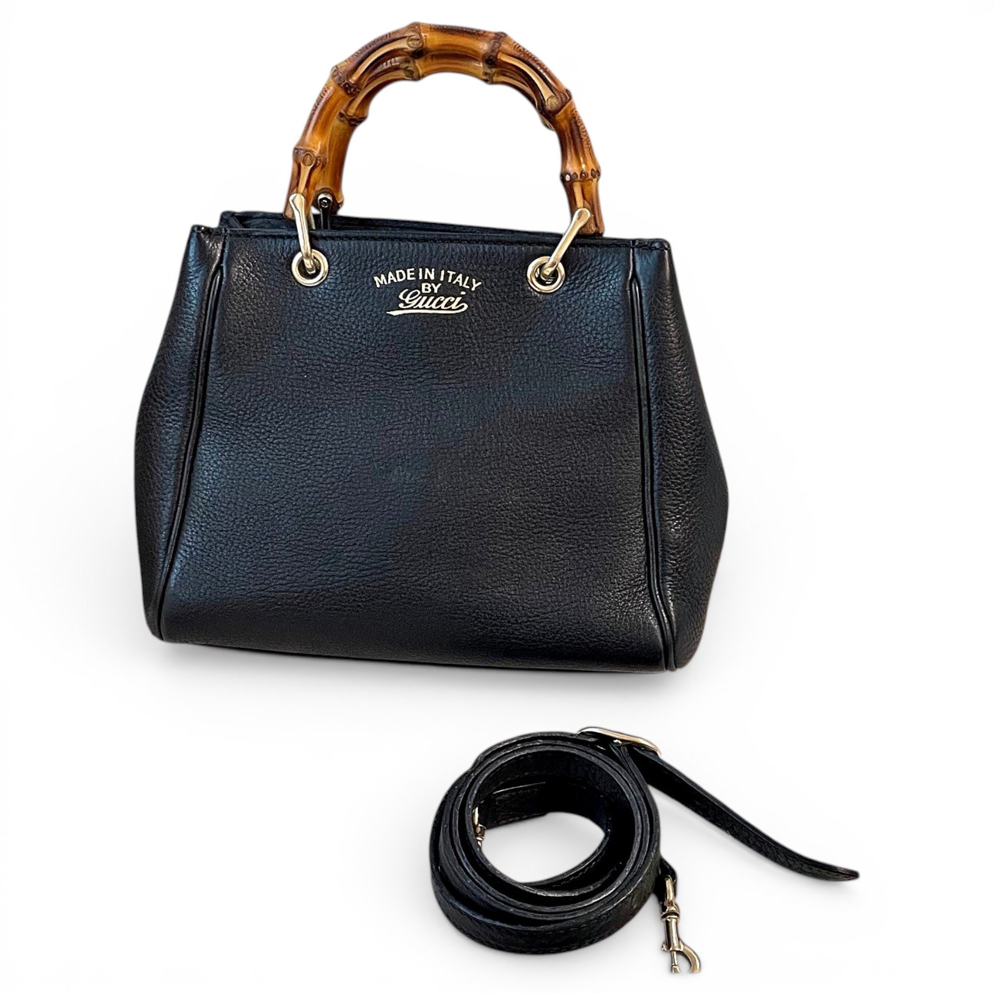 Bamboo leather handbag
