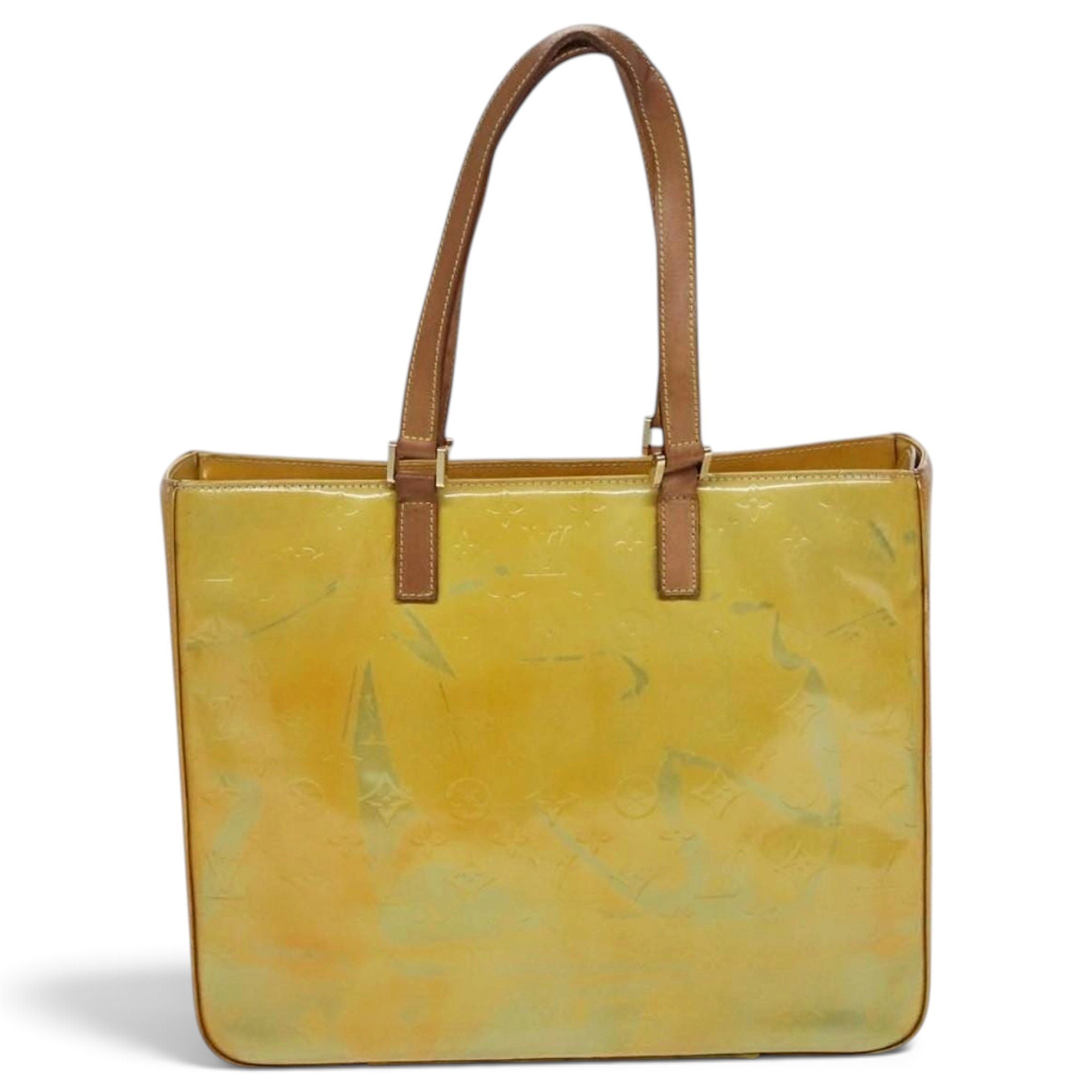 Columbus patent leather tote