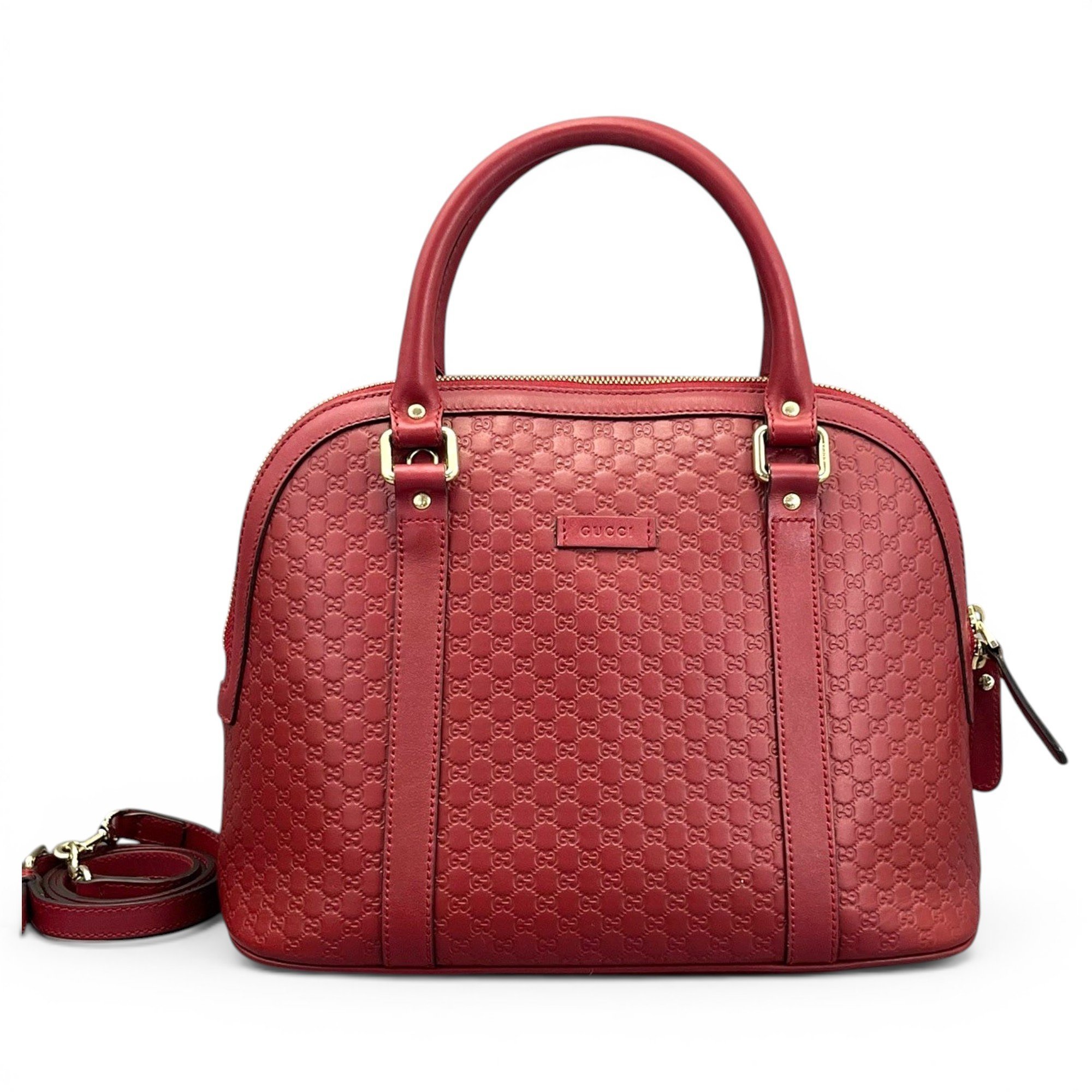 Dôme leather handbag