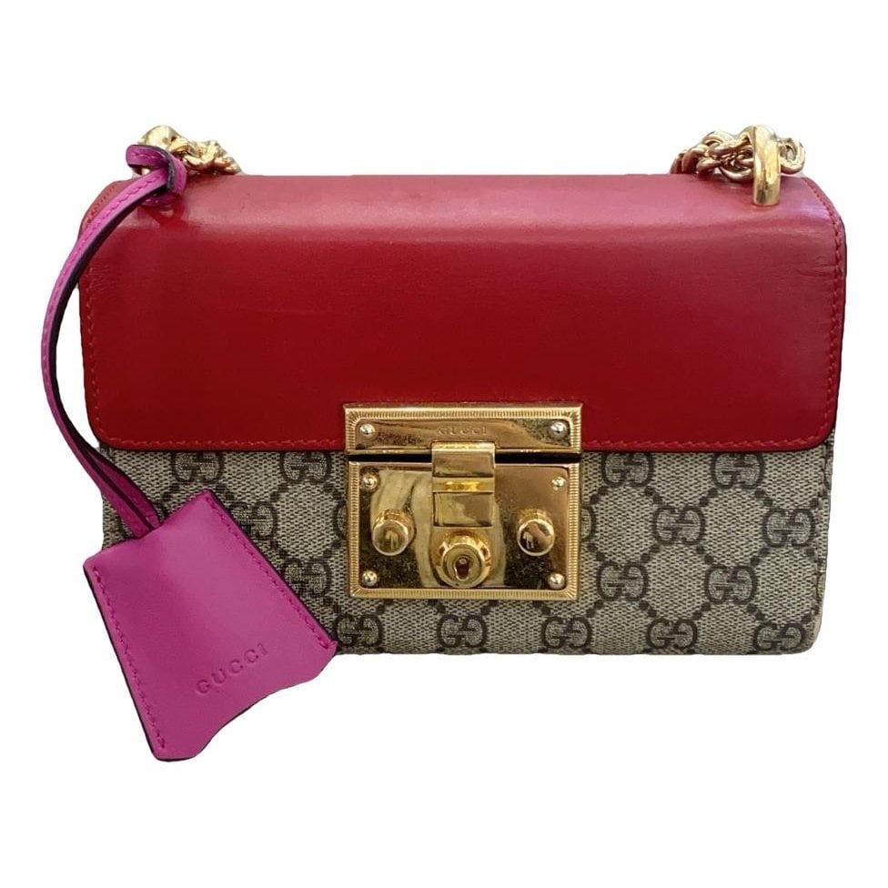 Padlock leather handbag