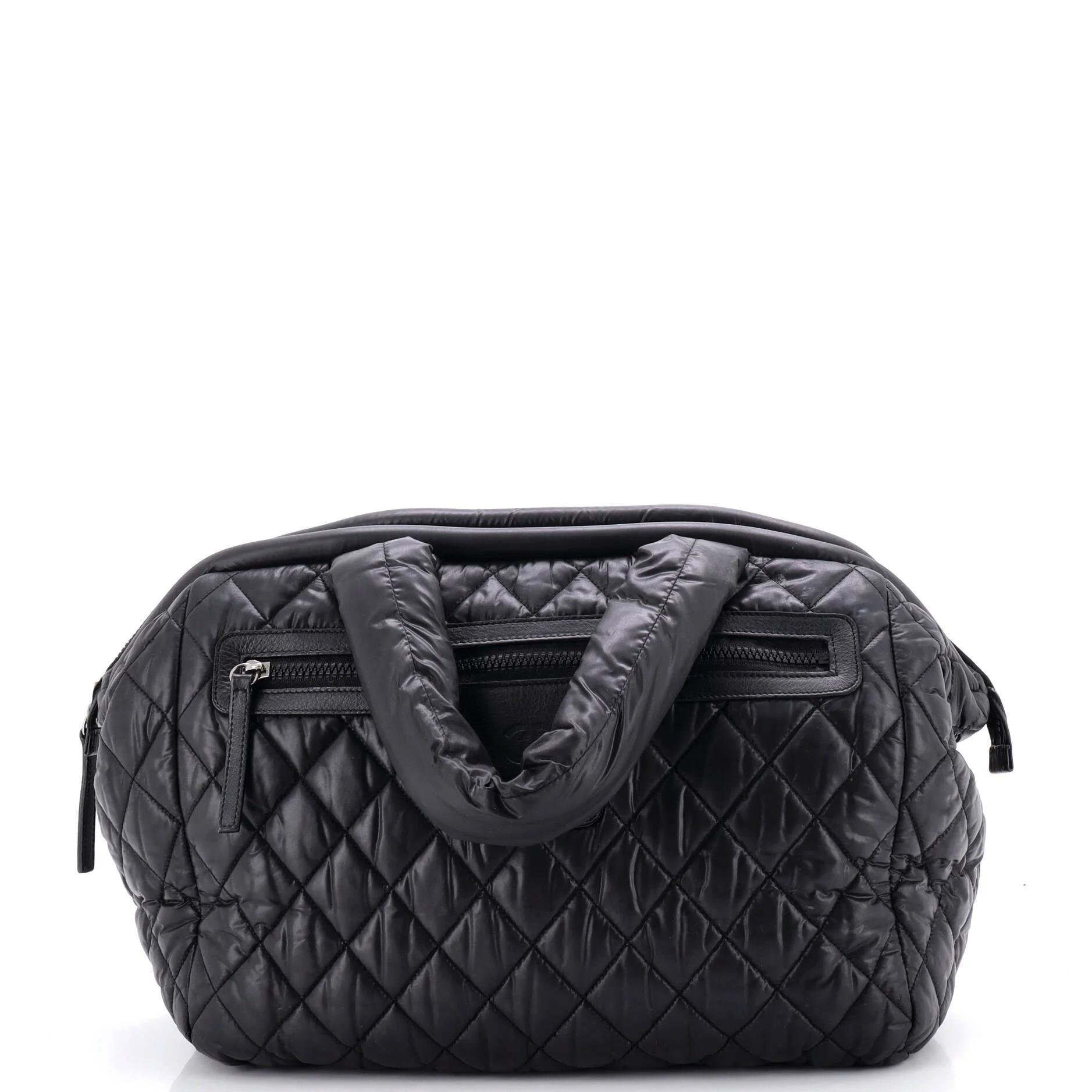 Cocoon leather bowling bag
