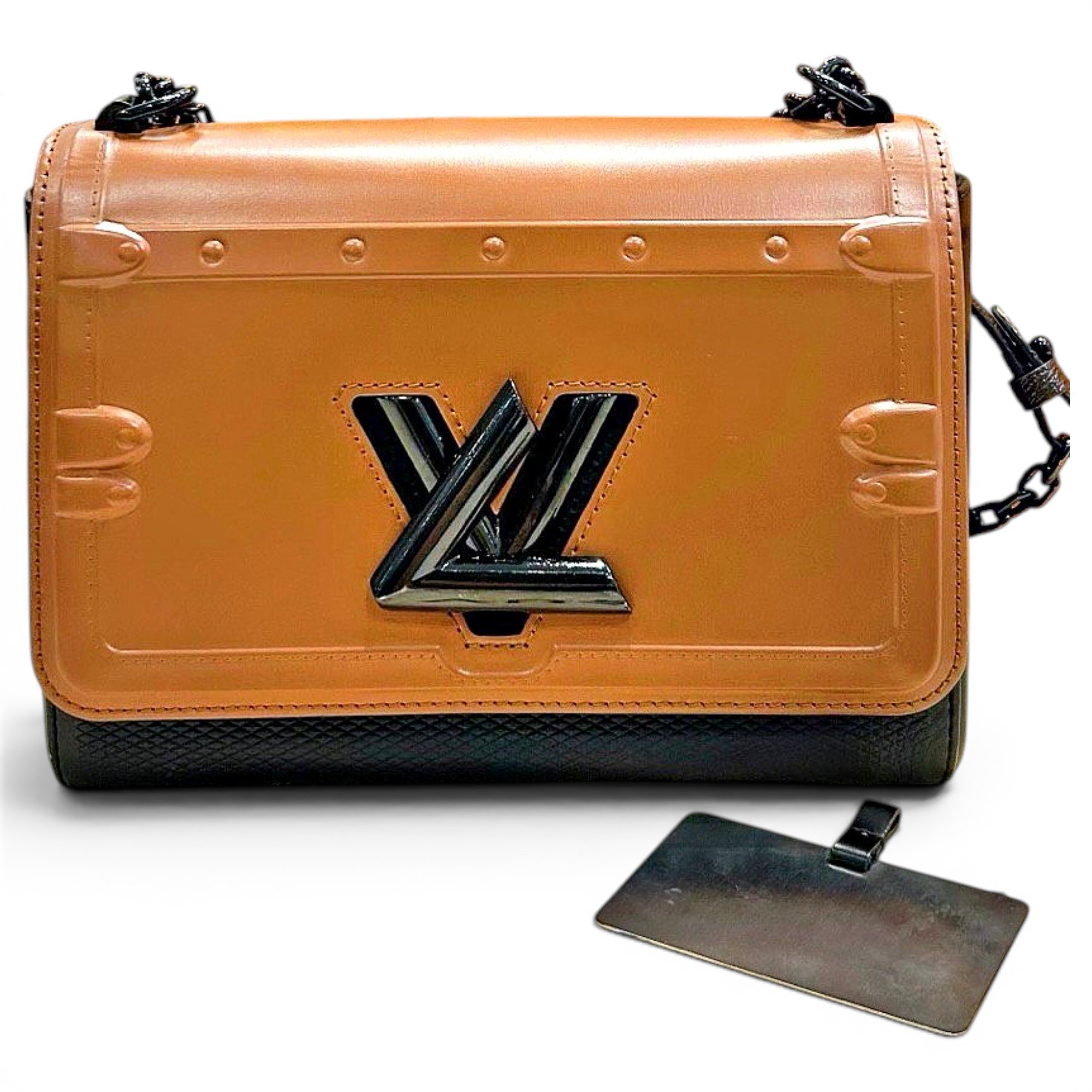 Twist leather crossbody bag
