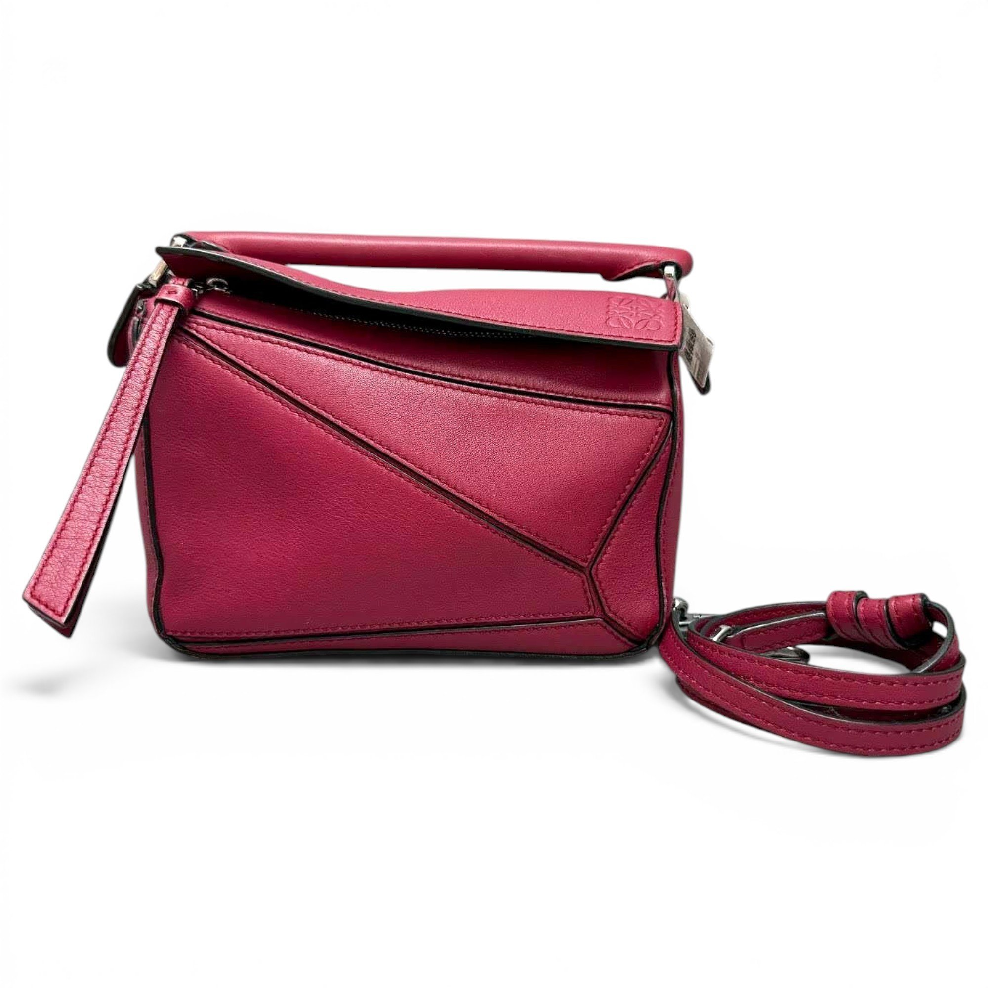 Puzzle leather handbag