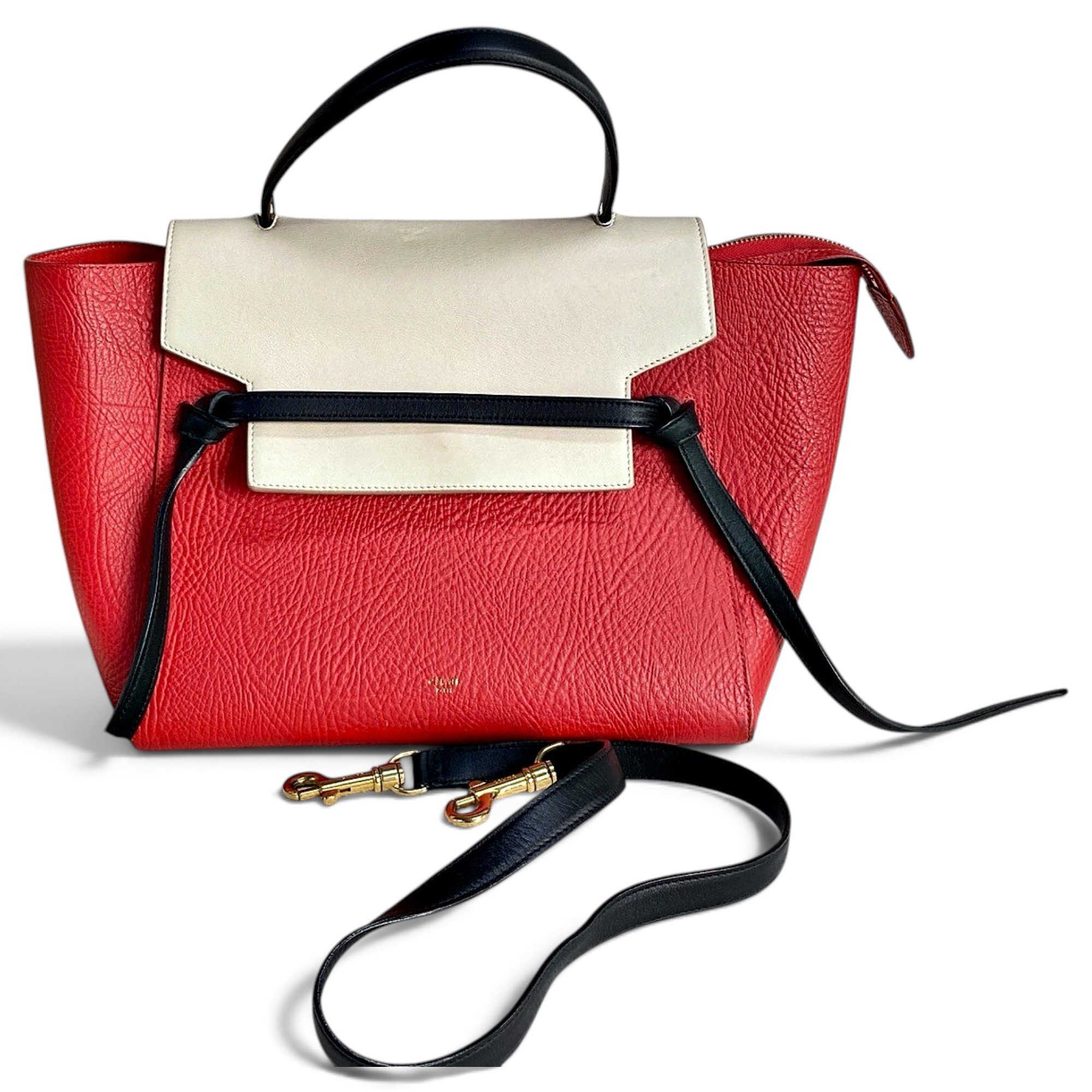 Belt leather handbag