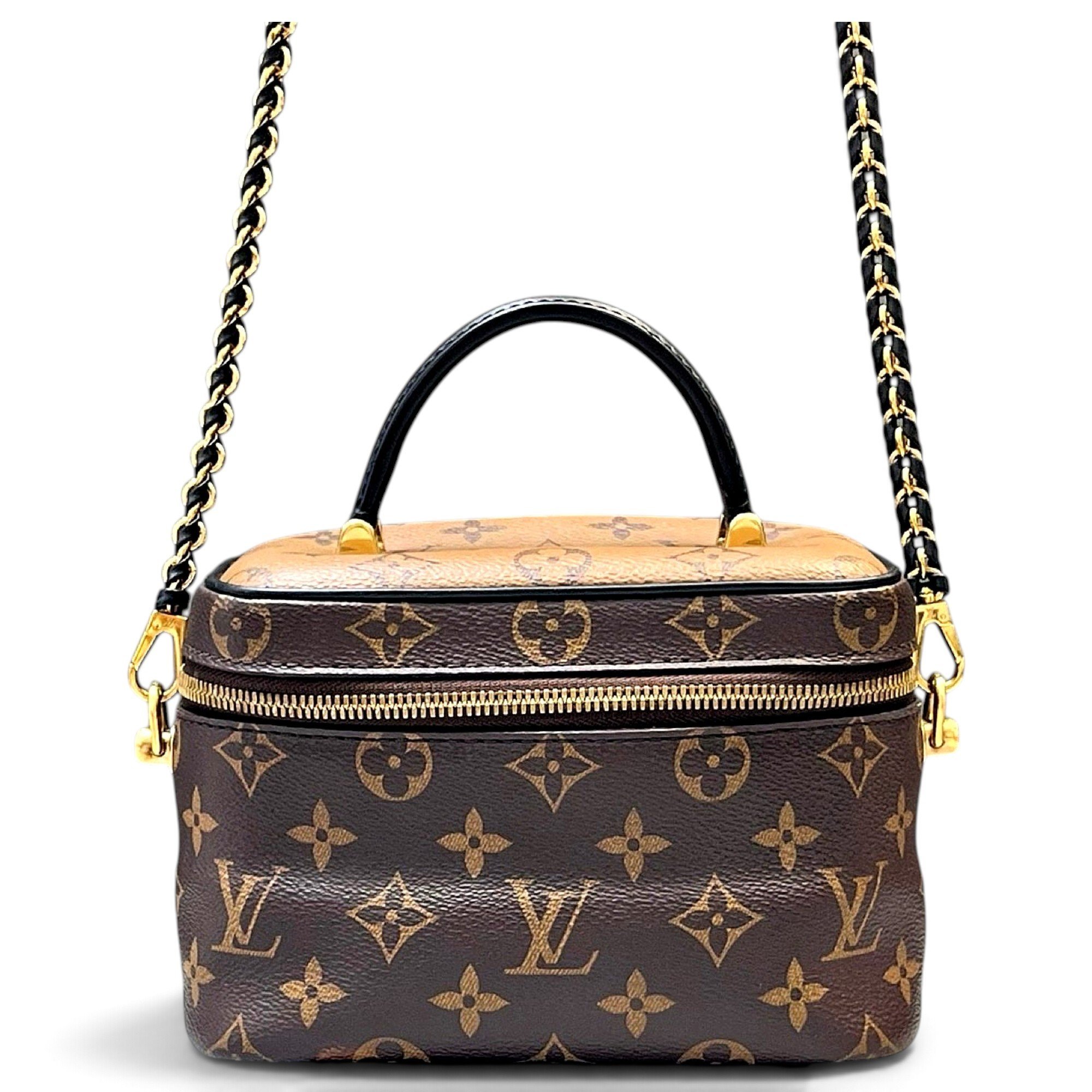 Vanity leather handbag