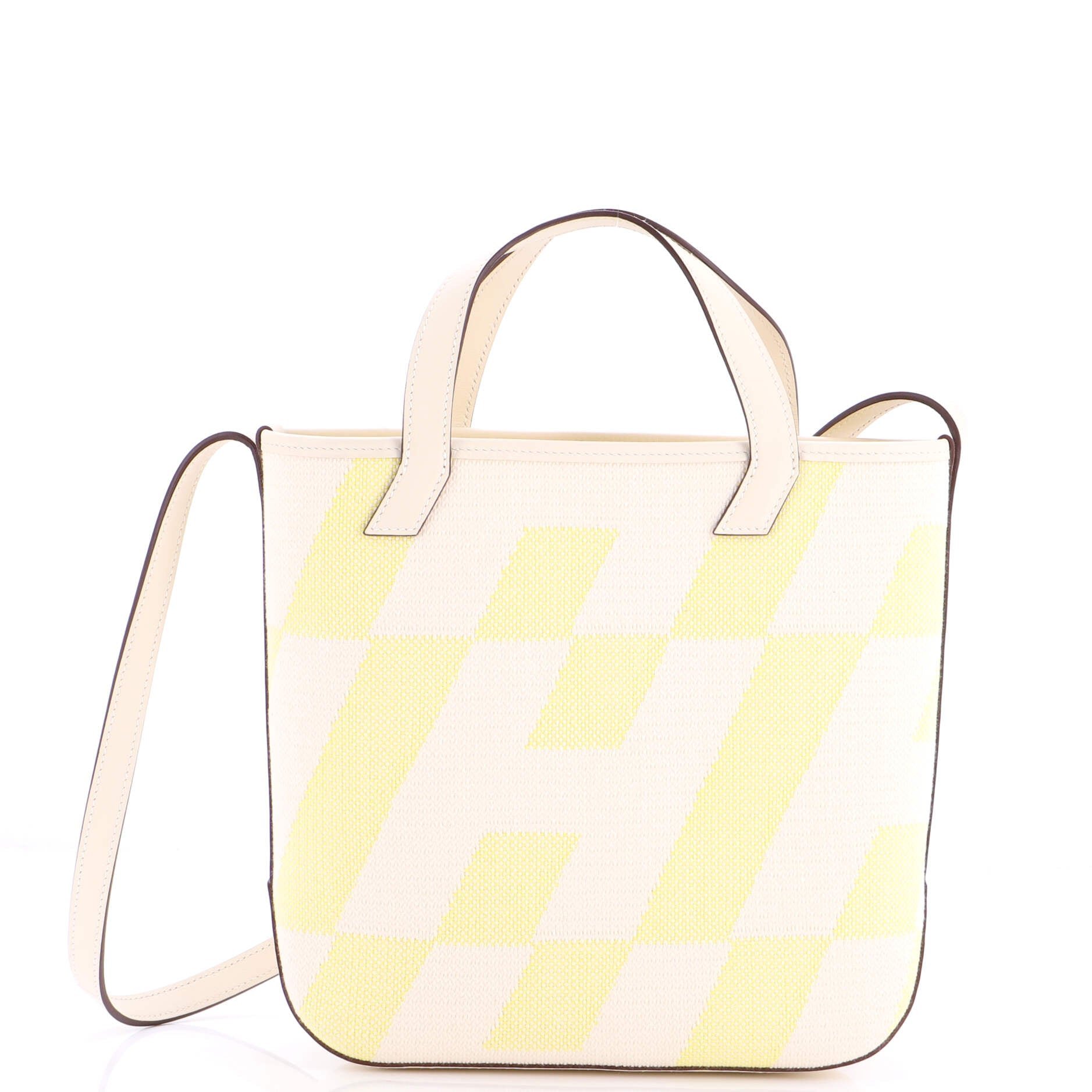 Hermes Cabas H en Biais Tote Canvas with Leather 27