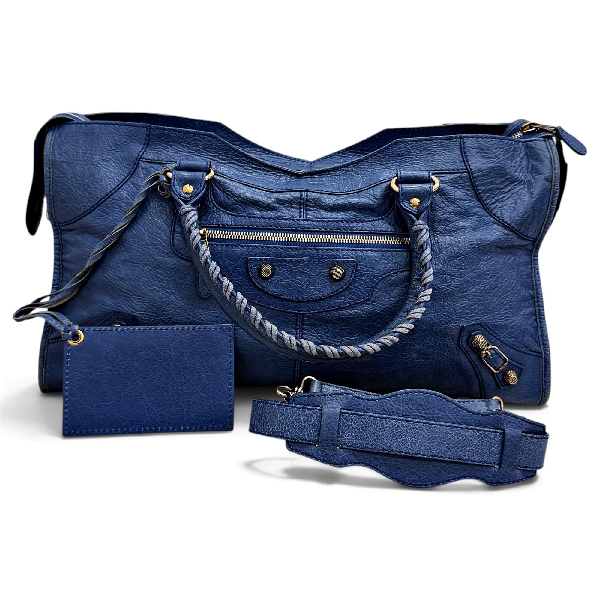 City leather handbag