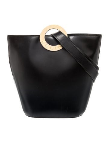 Leather Vintage Ring Logo Shoulder Bag