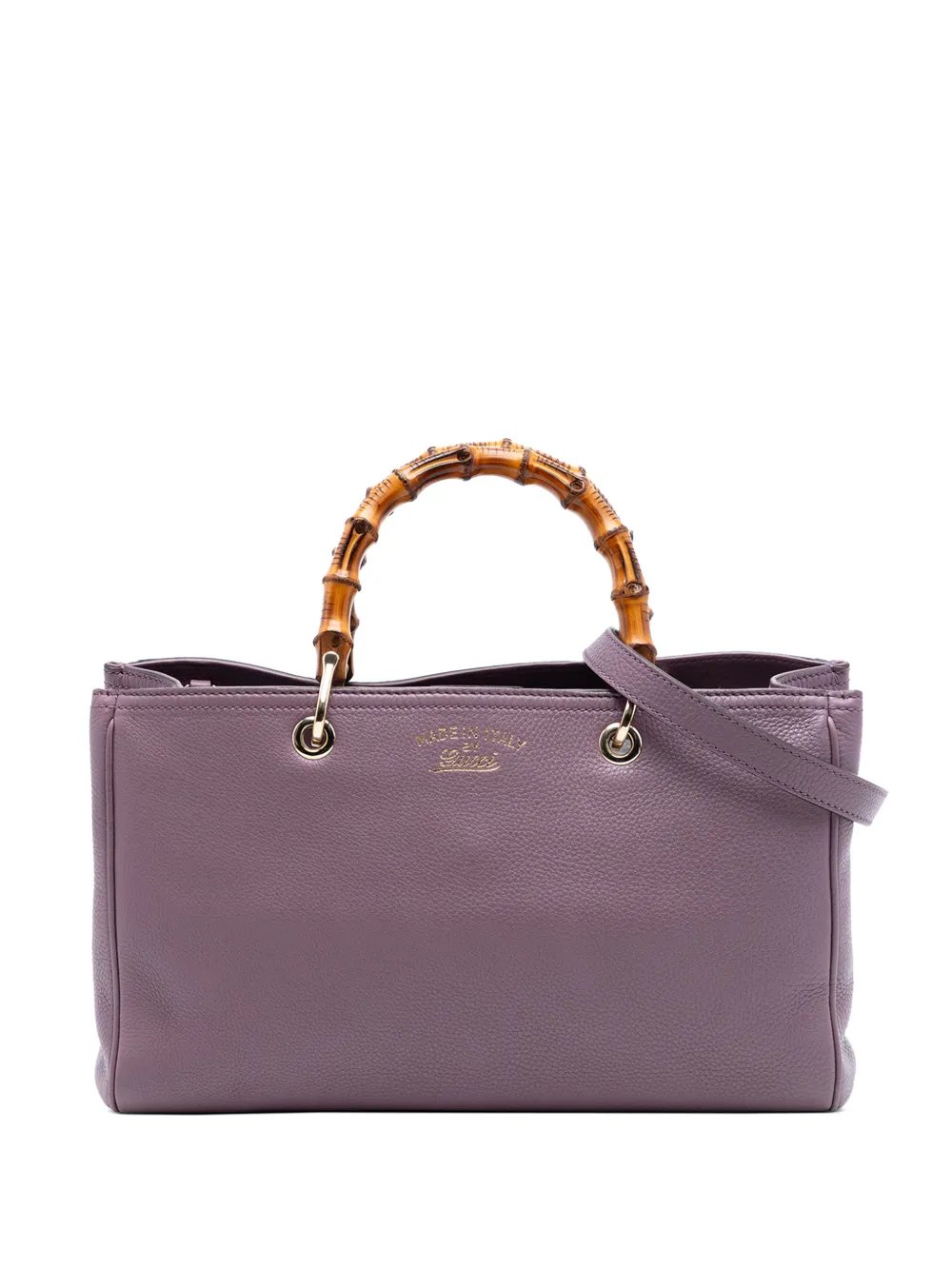 2016-2026 Medium Calfskin Bamboo Shopper satchel