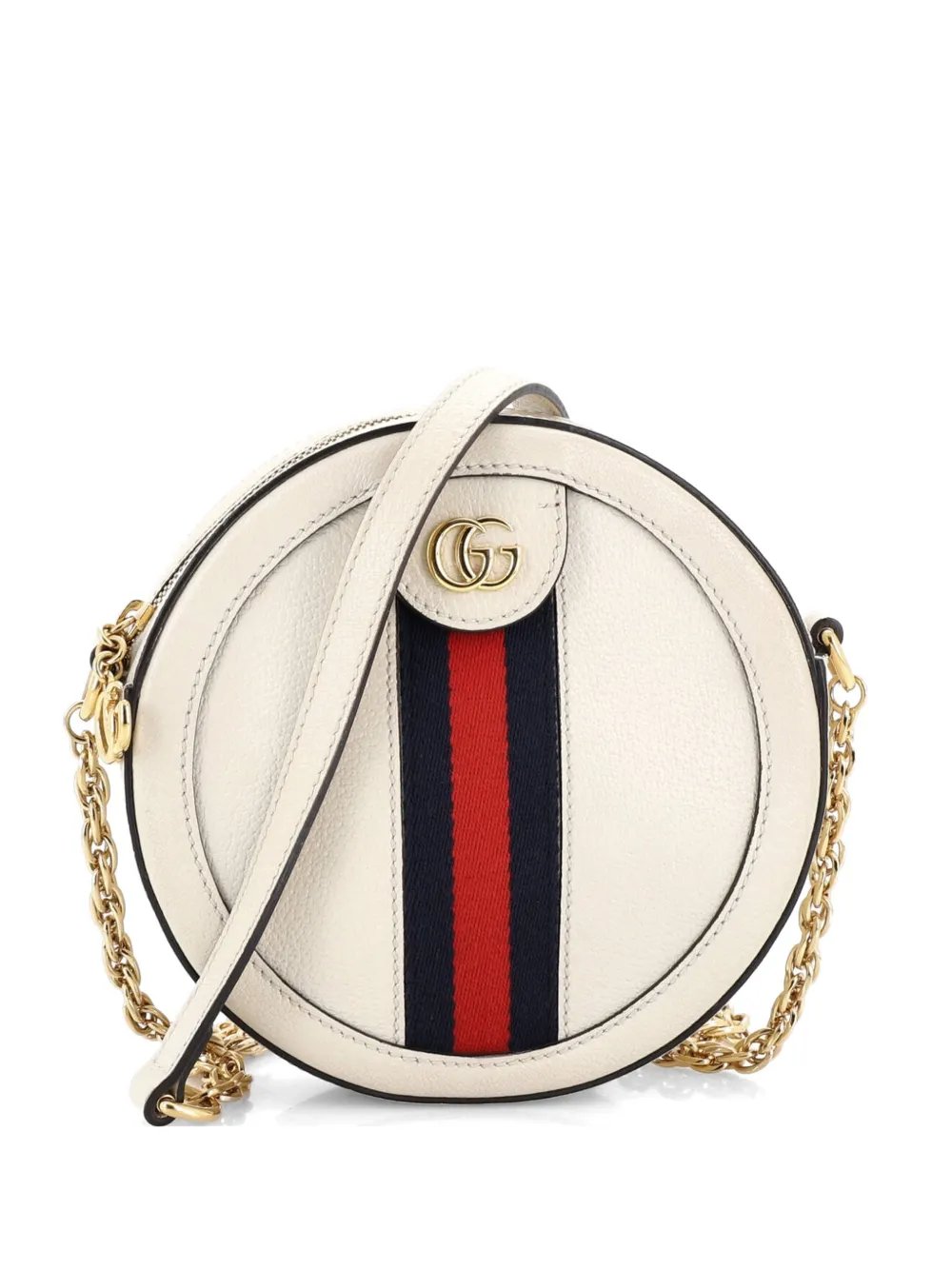 Ophidia Round Shoulder Bag Leather Mini crossbody bag