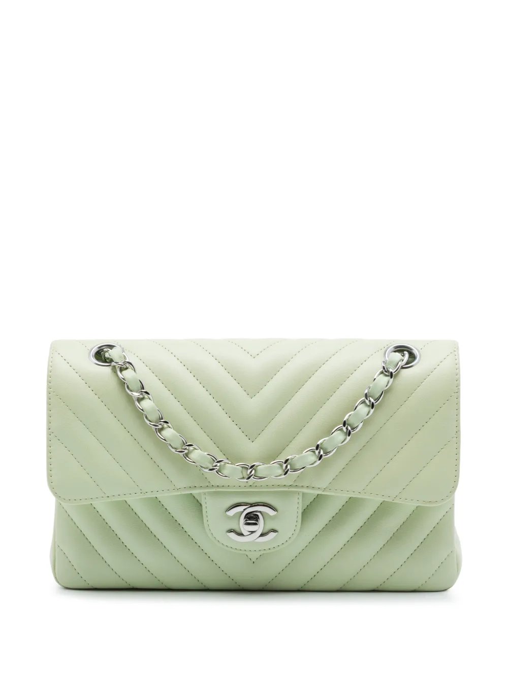 2021-2026 Small Classic Chevron Lambskin Double Flap shoulder bag
