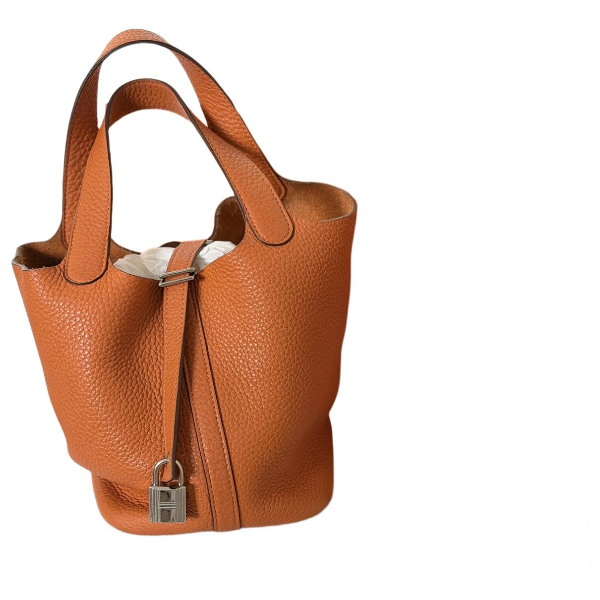 Picotin leather tote
