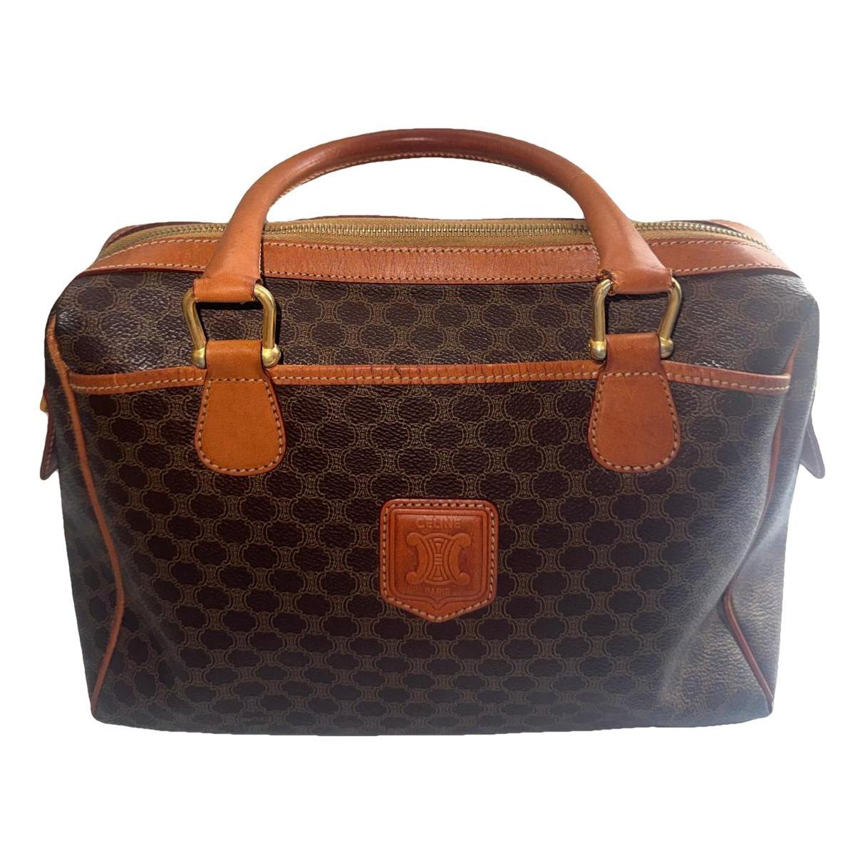 Triomphe chain leather tote