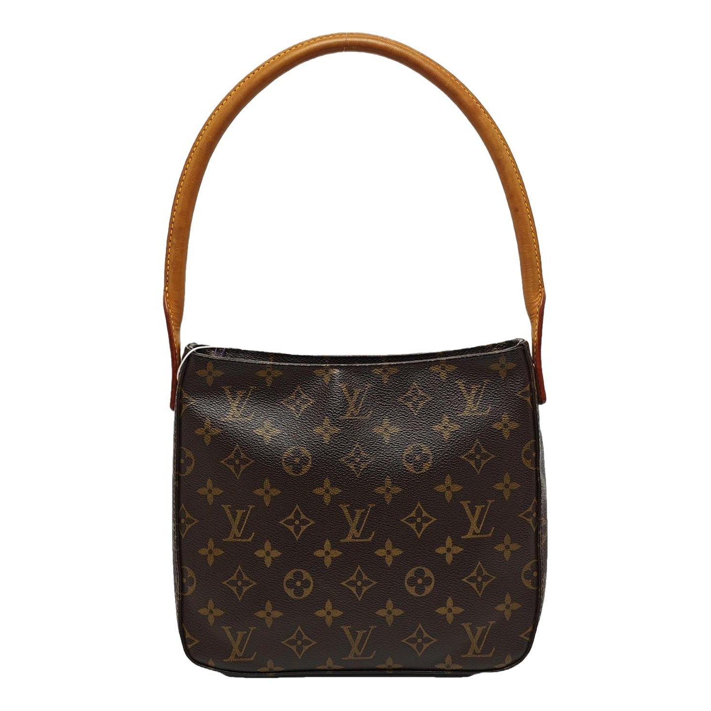Looping leather handbag