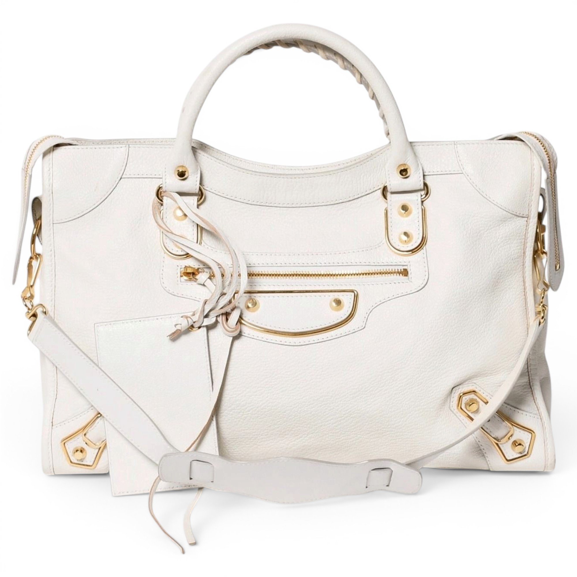 City leather handbag