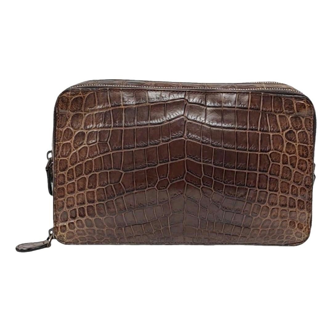 Leather clutch bag