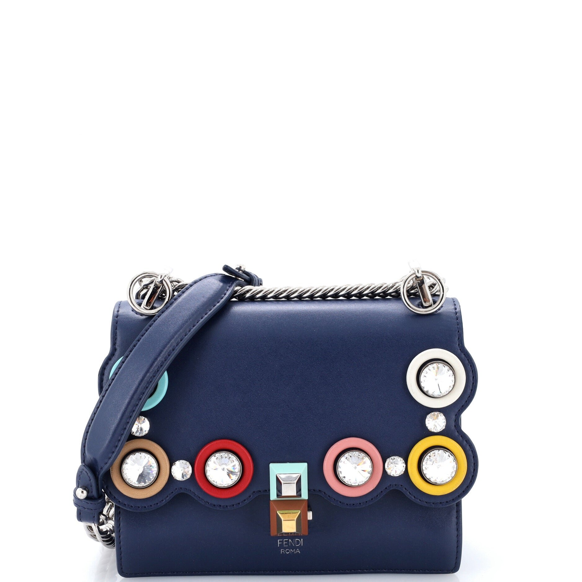 Eyelet Kan I Bag Leather with Crystals Small