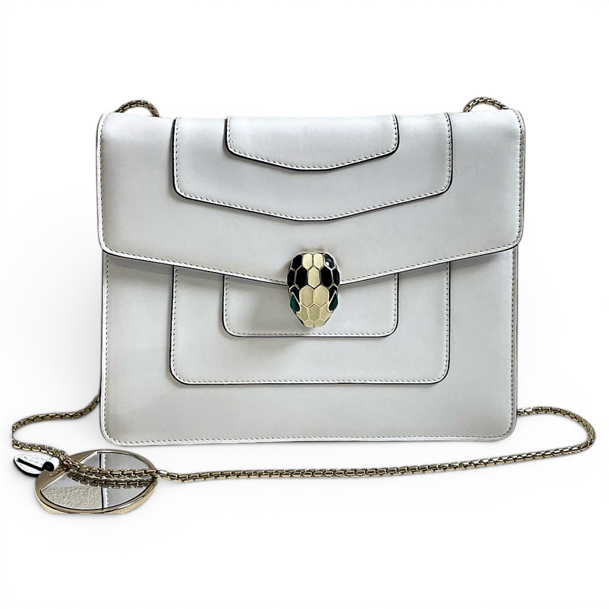 Serpenti leather handbag