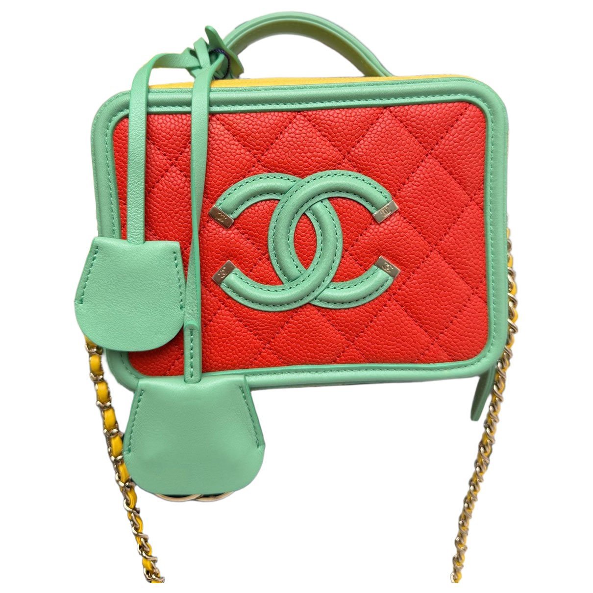 Vanity leather handbag